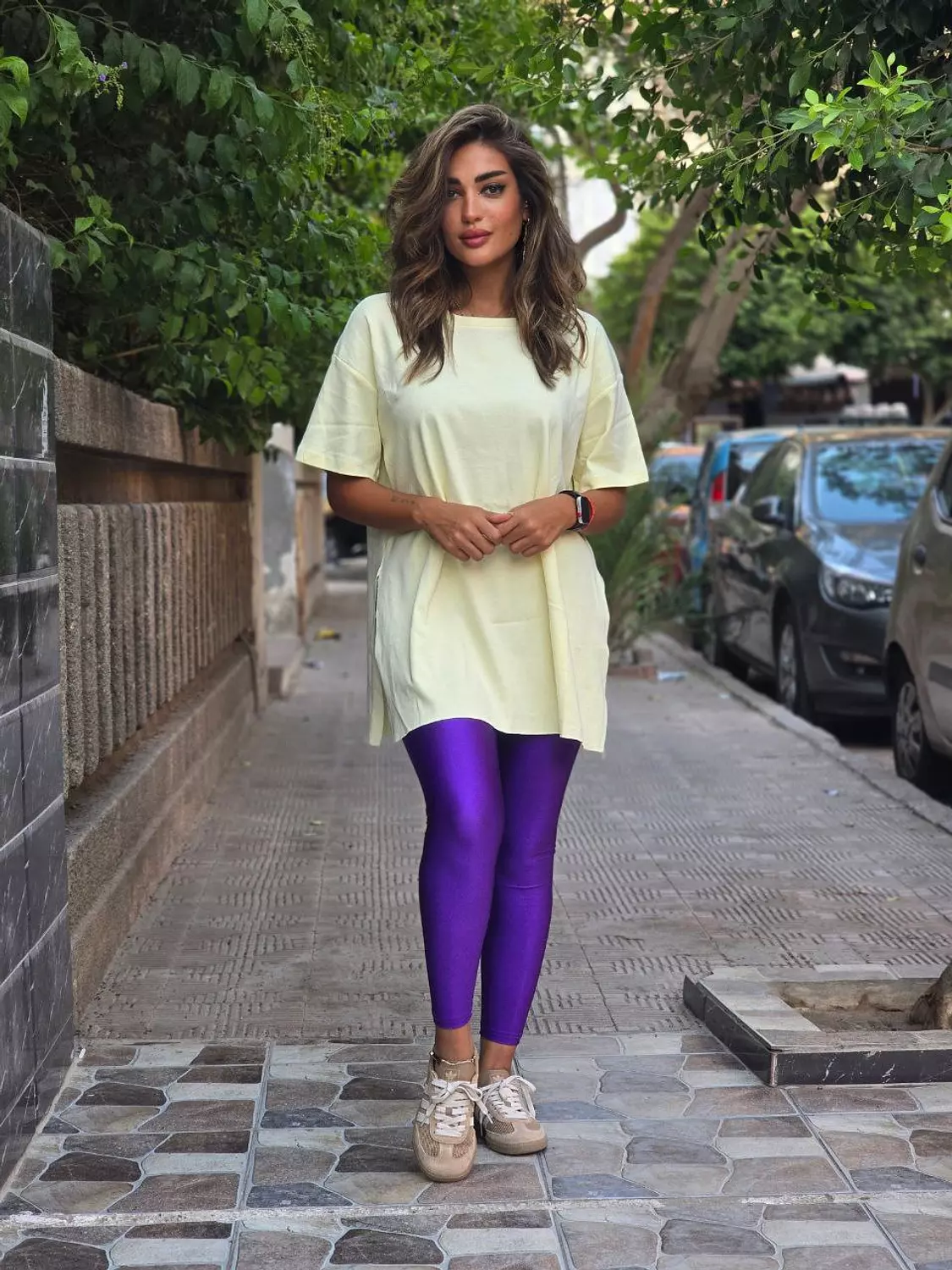 Purple Metallic legging 💜 image