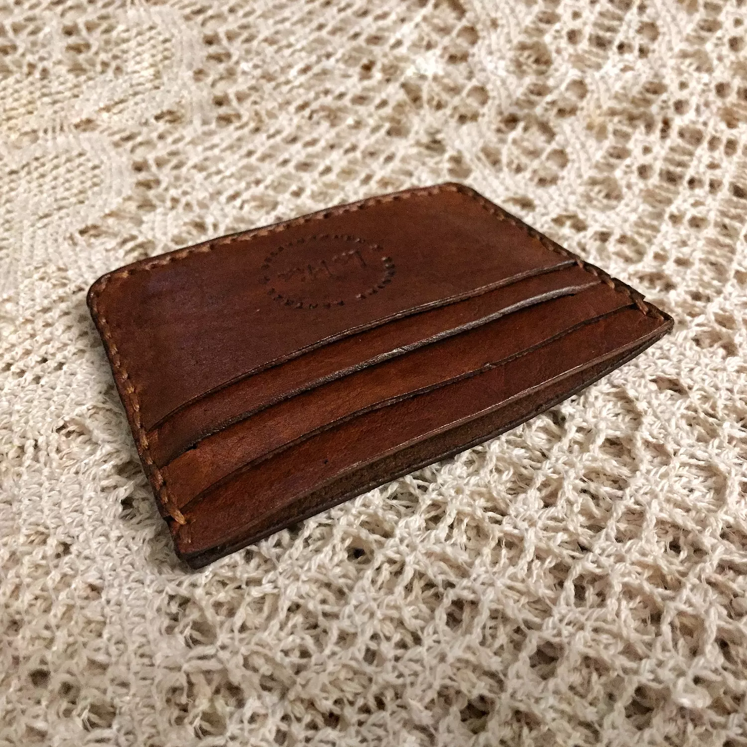 Plain leather card holder 2