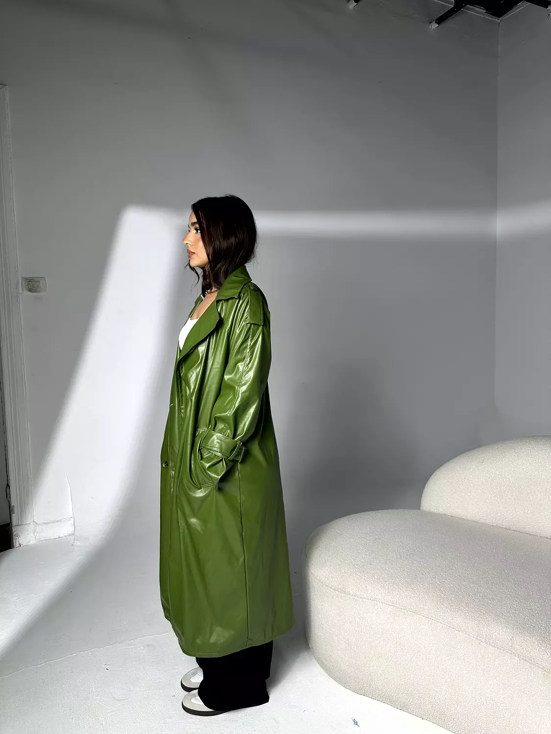 Avocado Leather coat 3