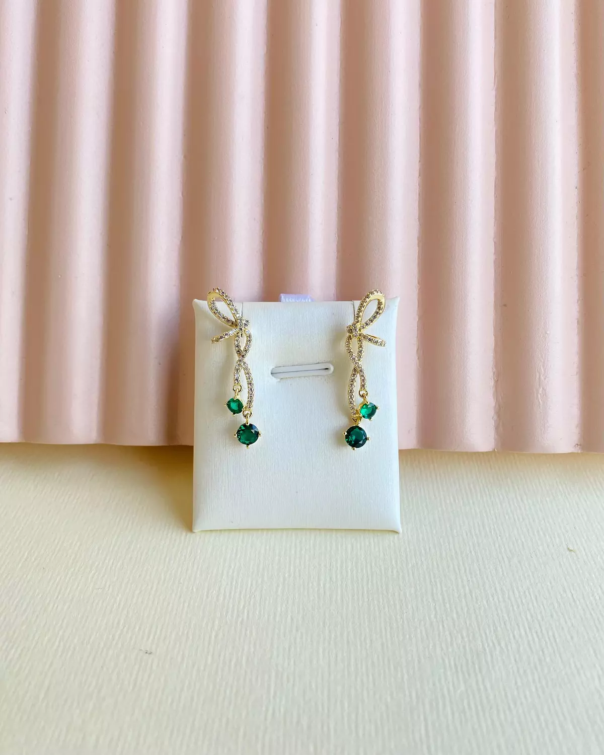Green charms earrings image