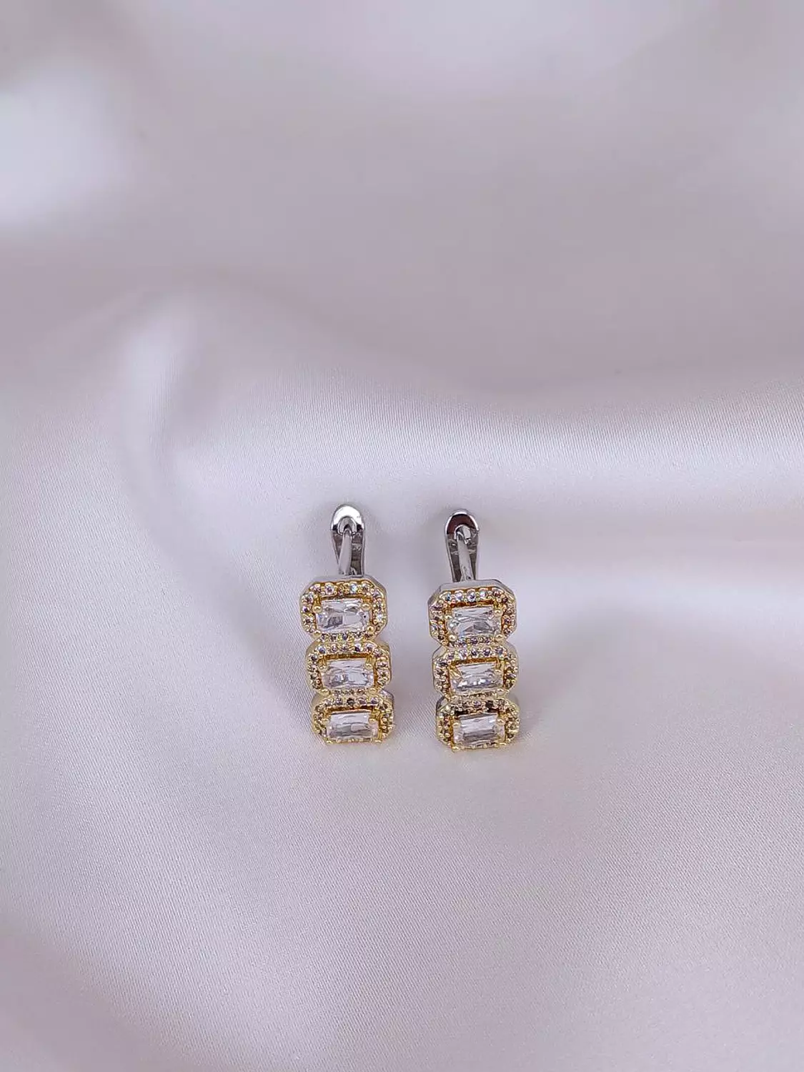 Silver and Gold plated - Earring image