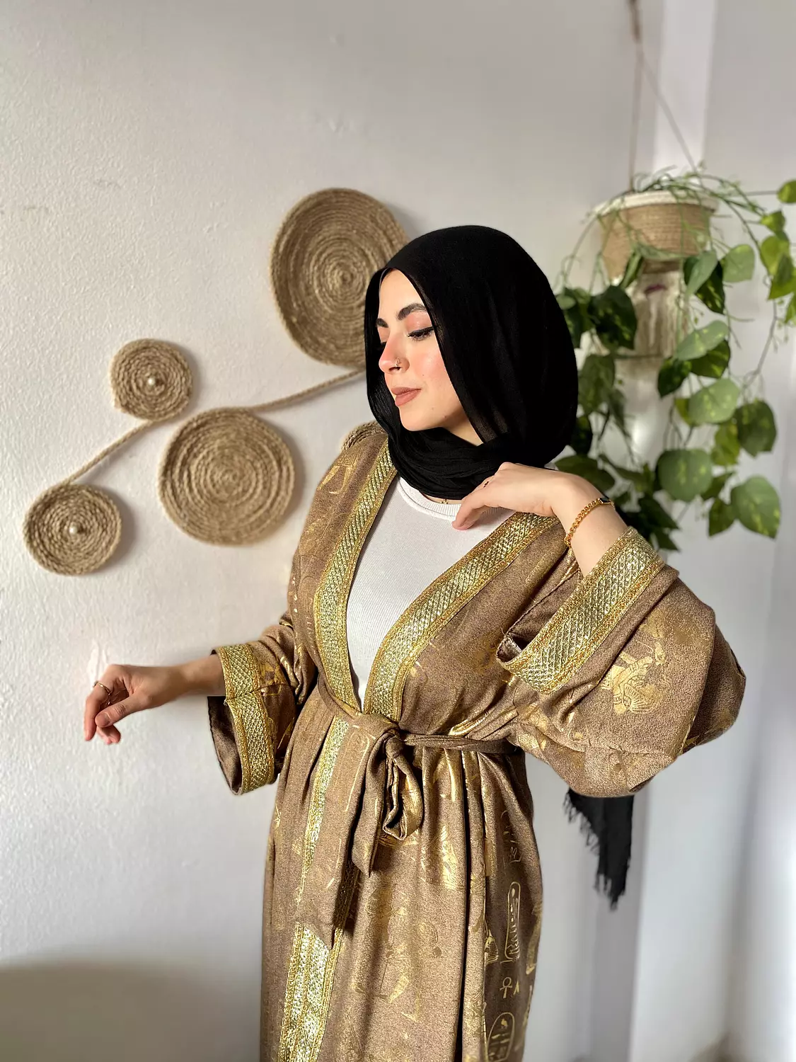 Pharaonic kofttan with Golden Signature come with Belt and clutch 3