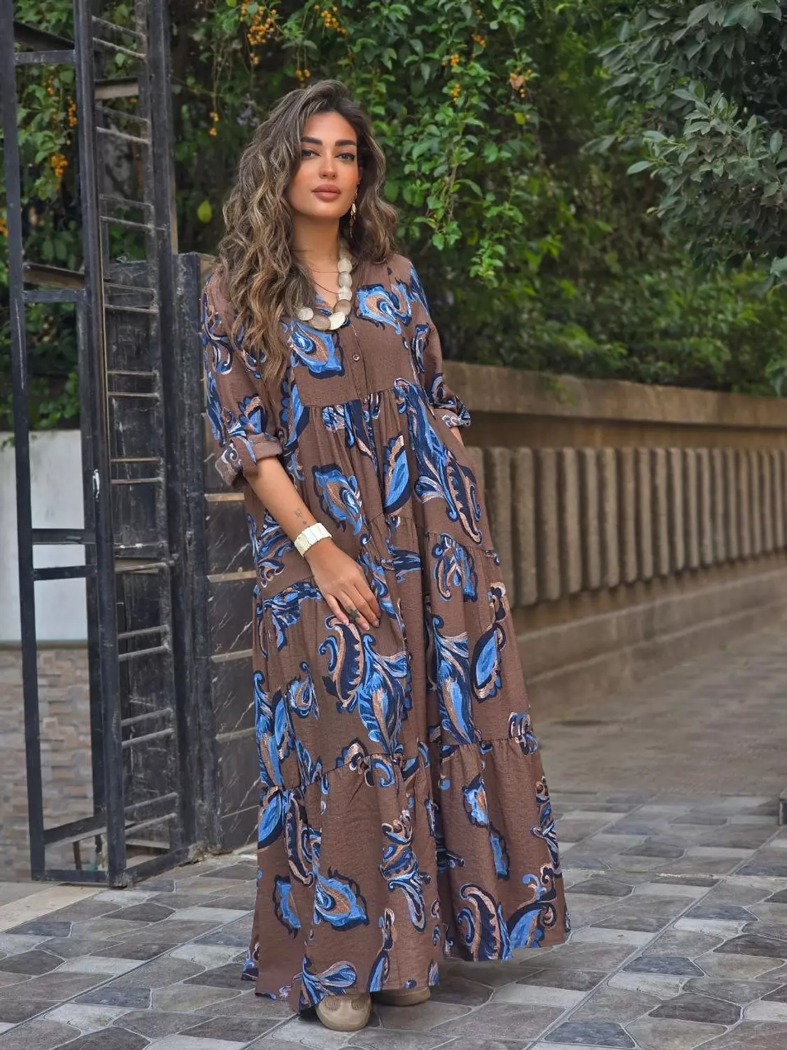 Brown boho dress  2