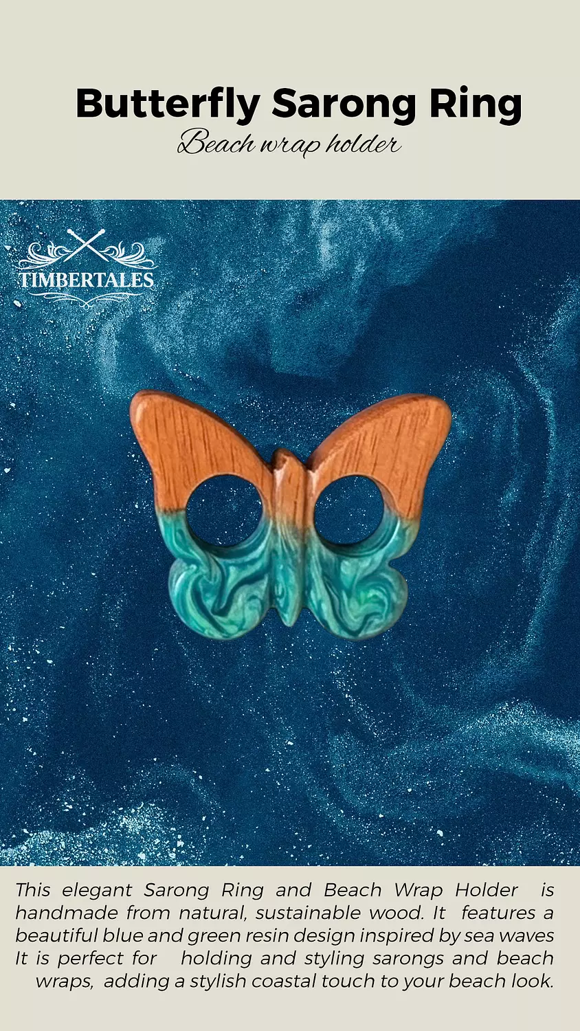 Butterfly Sarong Ring - Beach Wrap Holder image