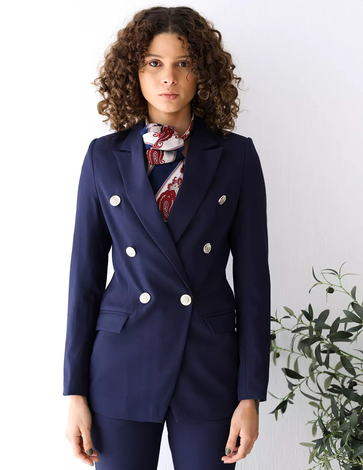 Navy Shadow double breasted blazer 8