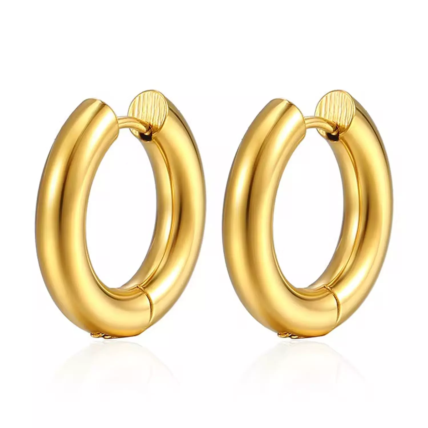 Steel hoop earring  hover image