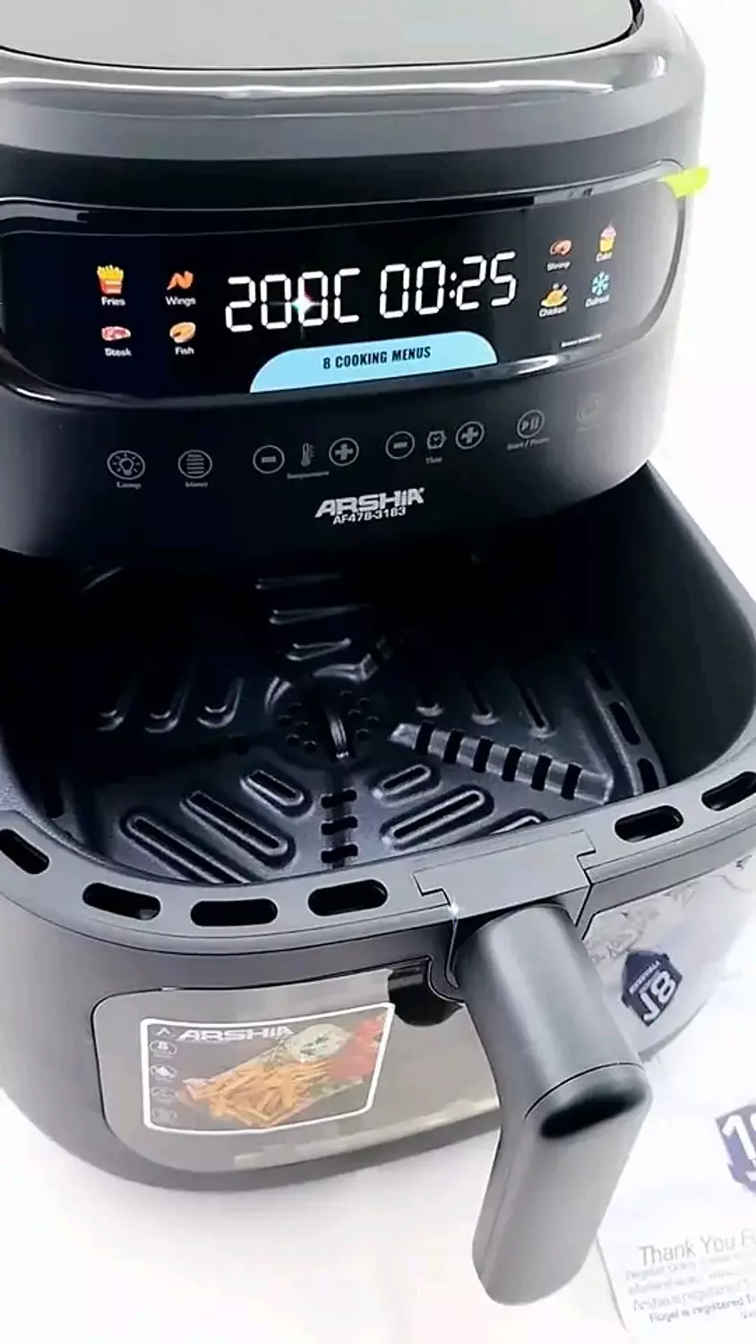 Arshia Air Fryer 1750 Watts and 8 Liters 5