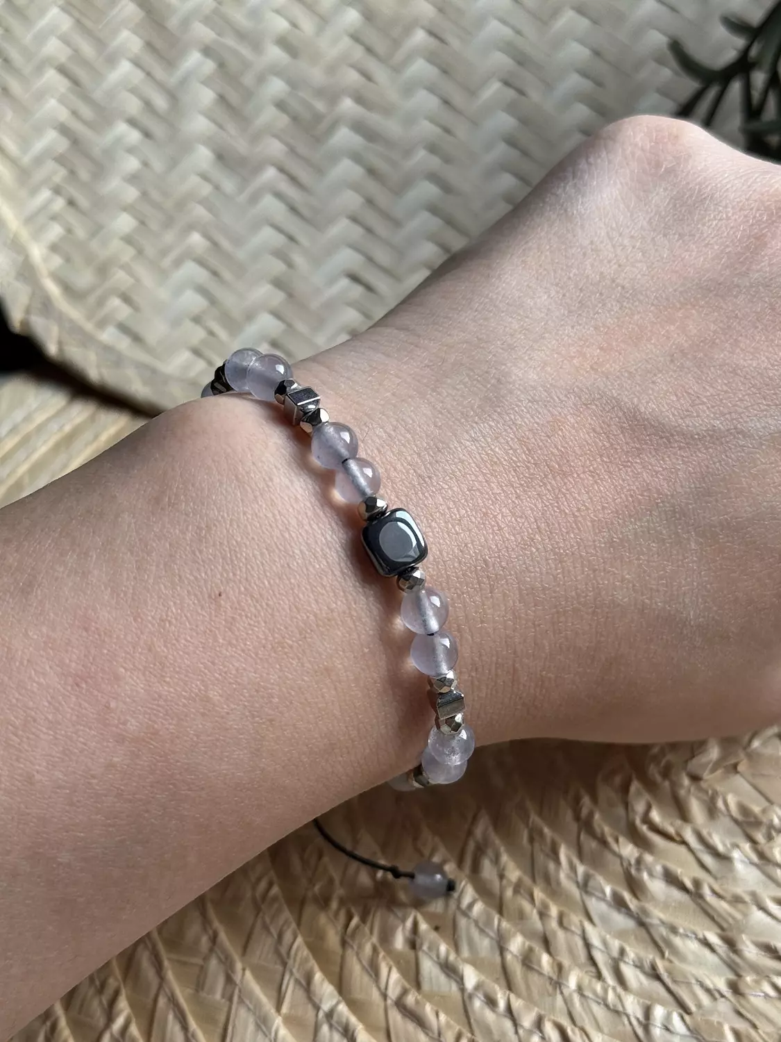Hematite / Agate Grey Bracelet ( Stock ) 5