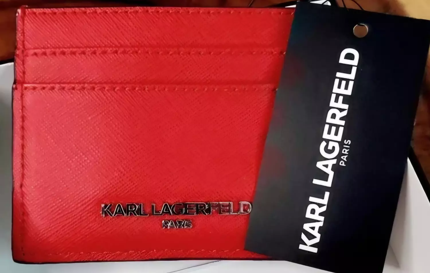 KARL LAGERFELD Red card holder or small wallet  hover image