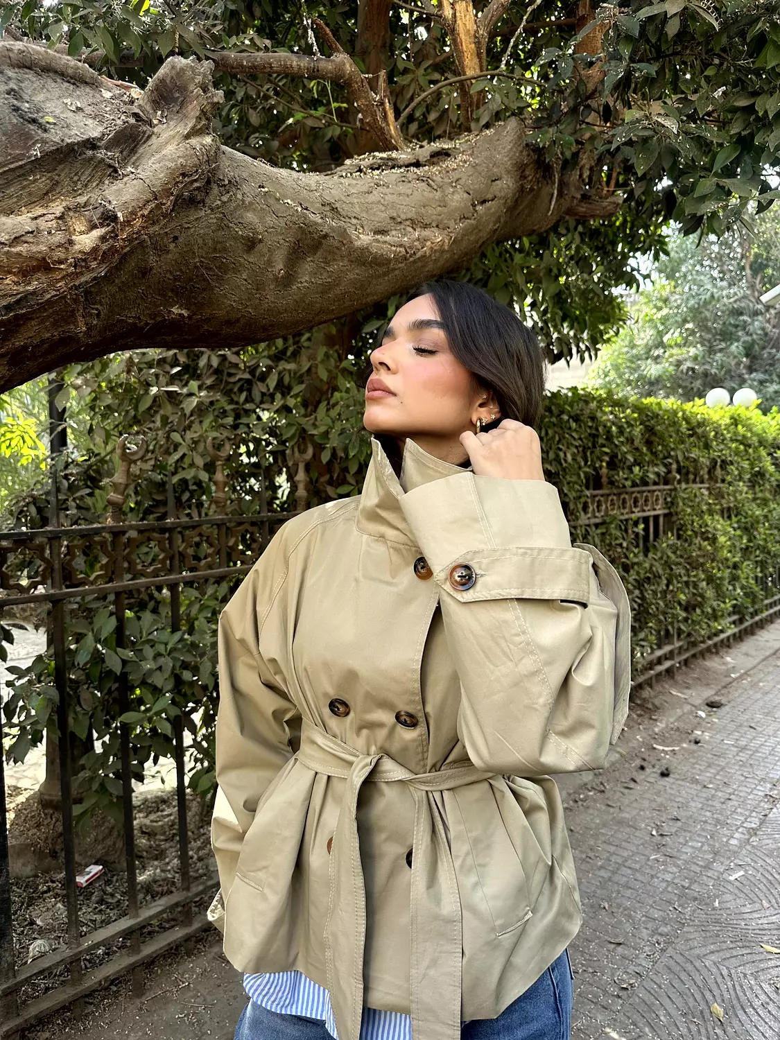 Cropped Trench Coat 17