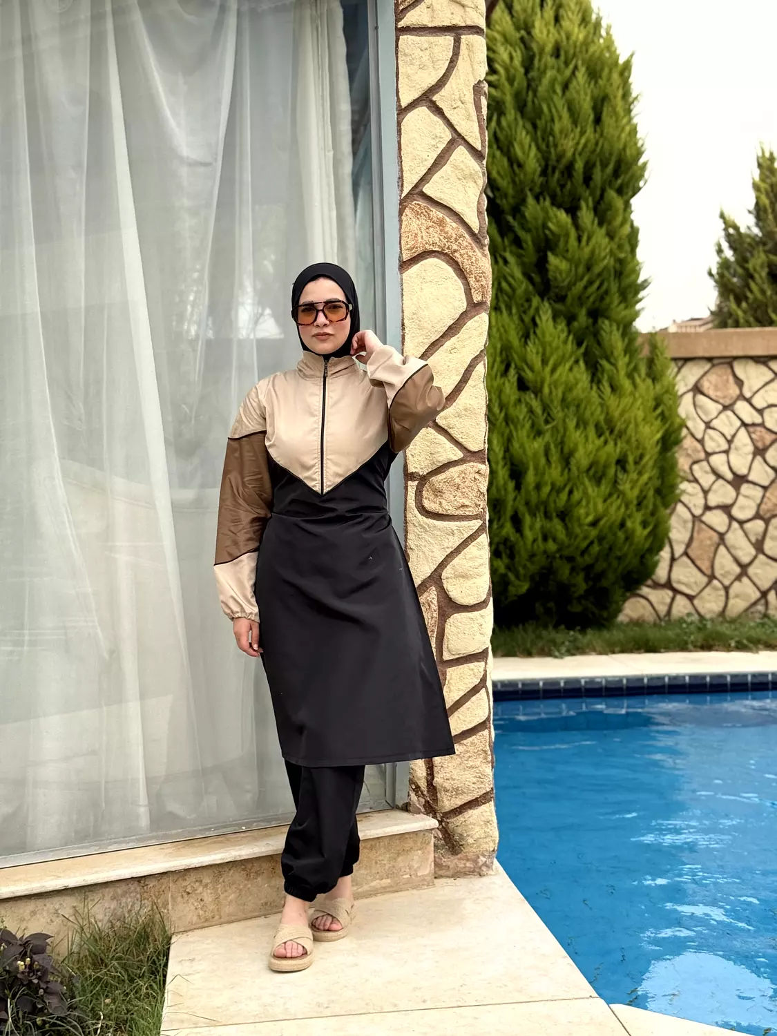 Burkini - Code 104 |  Beige & Black 2
