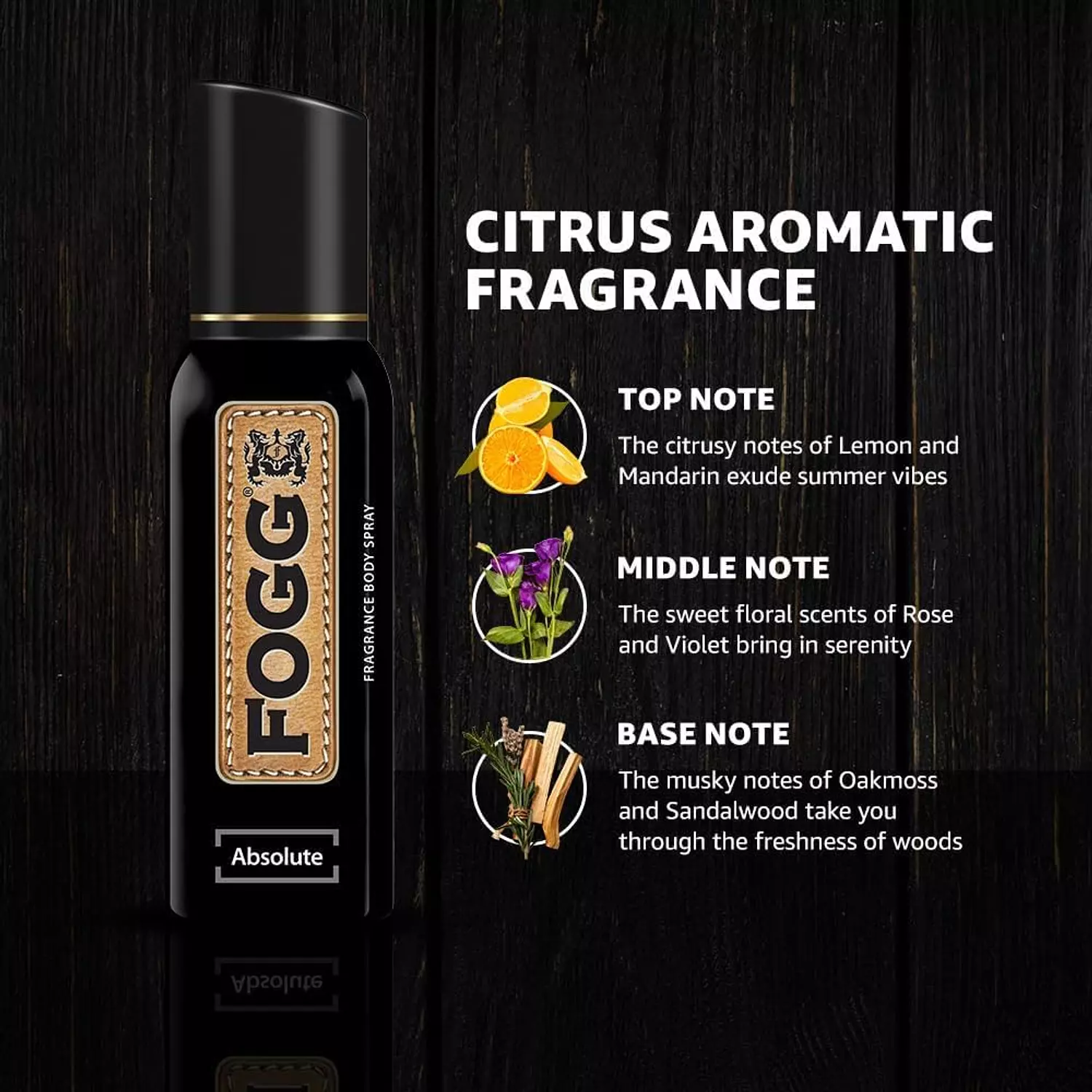 FOGG ABSOLUTE PERFUME SPRAY -BLACK-120ML 1