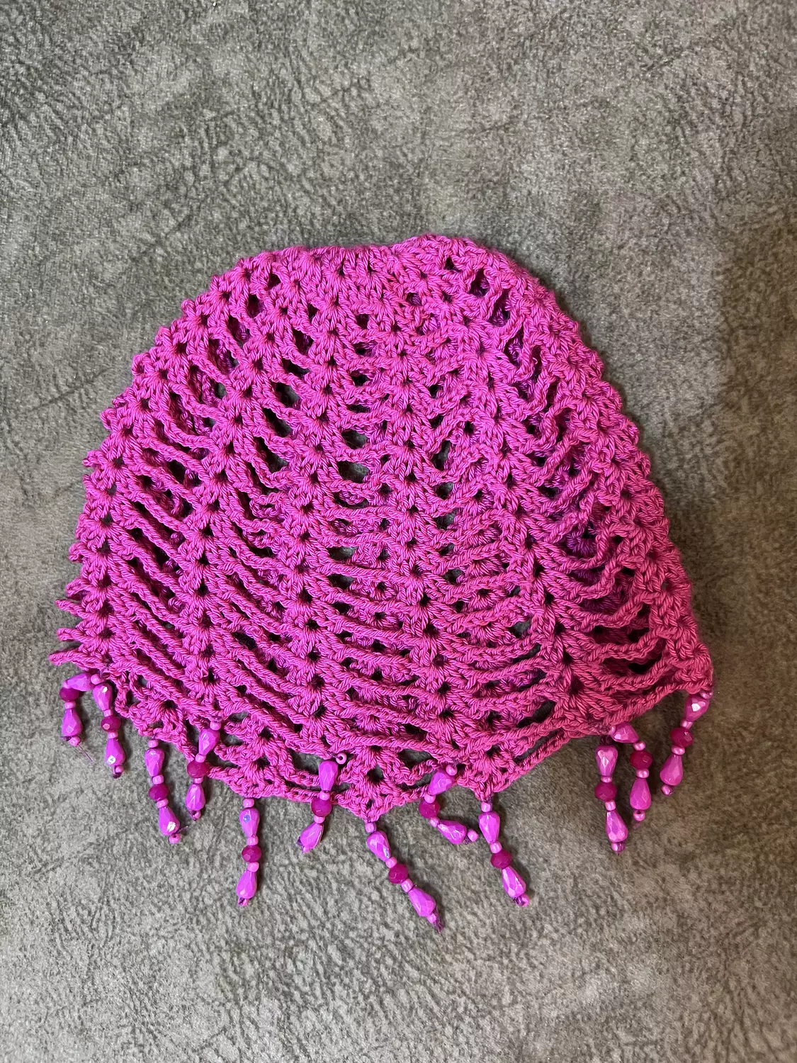 Pink bloom crochet hat 3