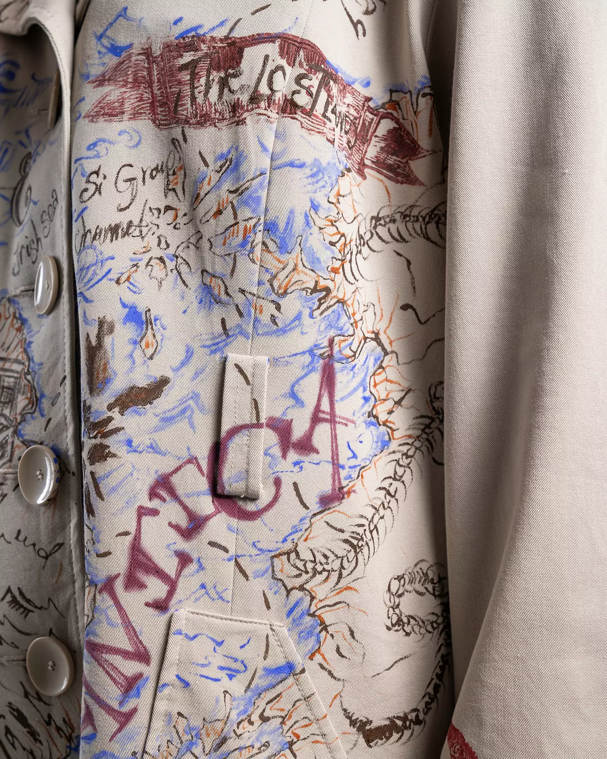 "Hidden depths “ 1of1 hand-painted coat  11