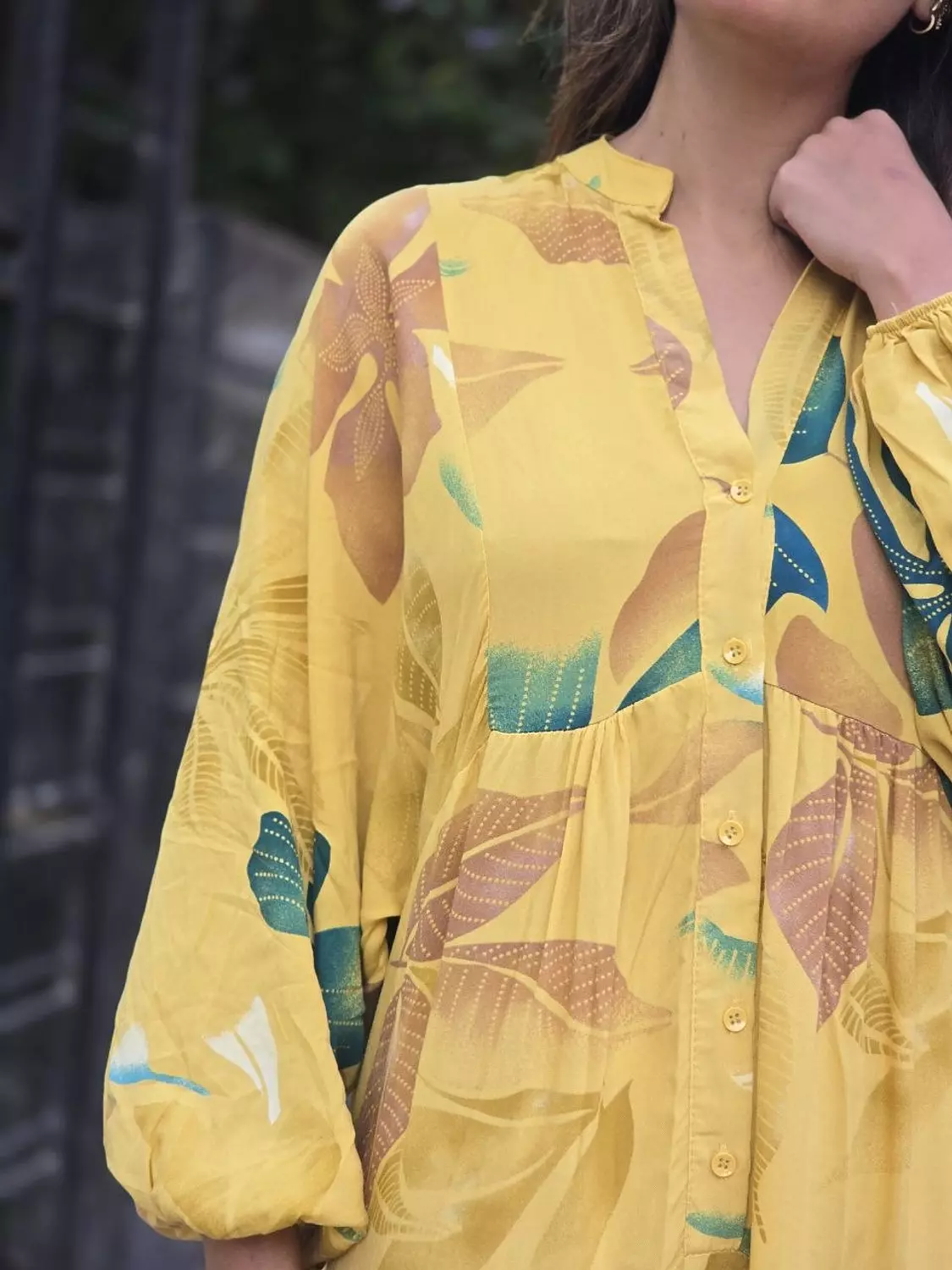 Yellow floral dress  8