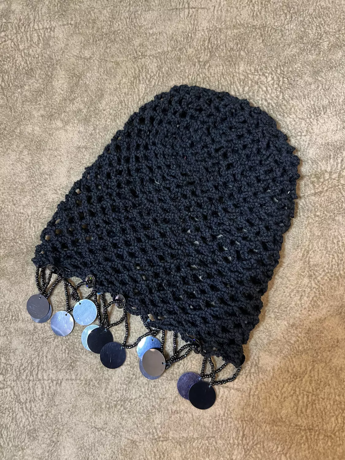 Bodrum black crochet hat 4