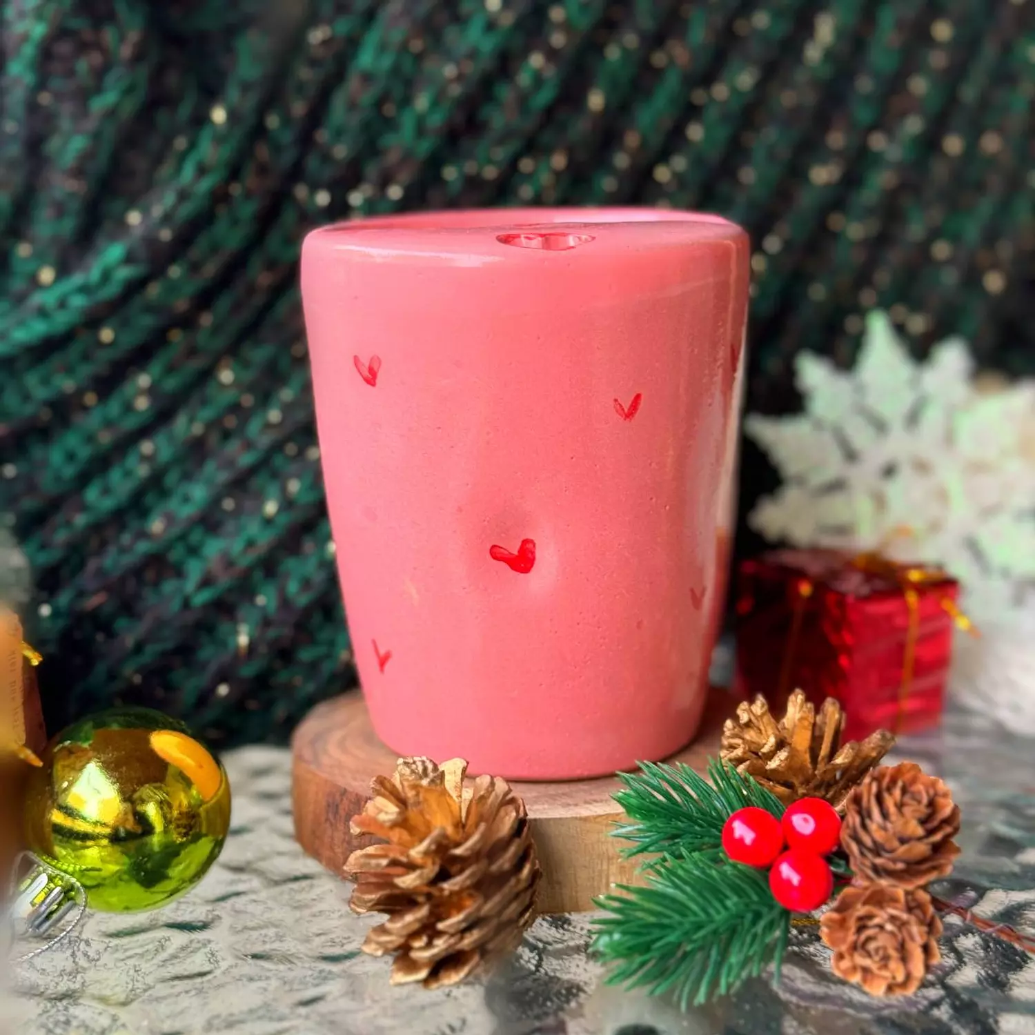 Pink hearts tumbler 3