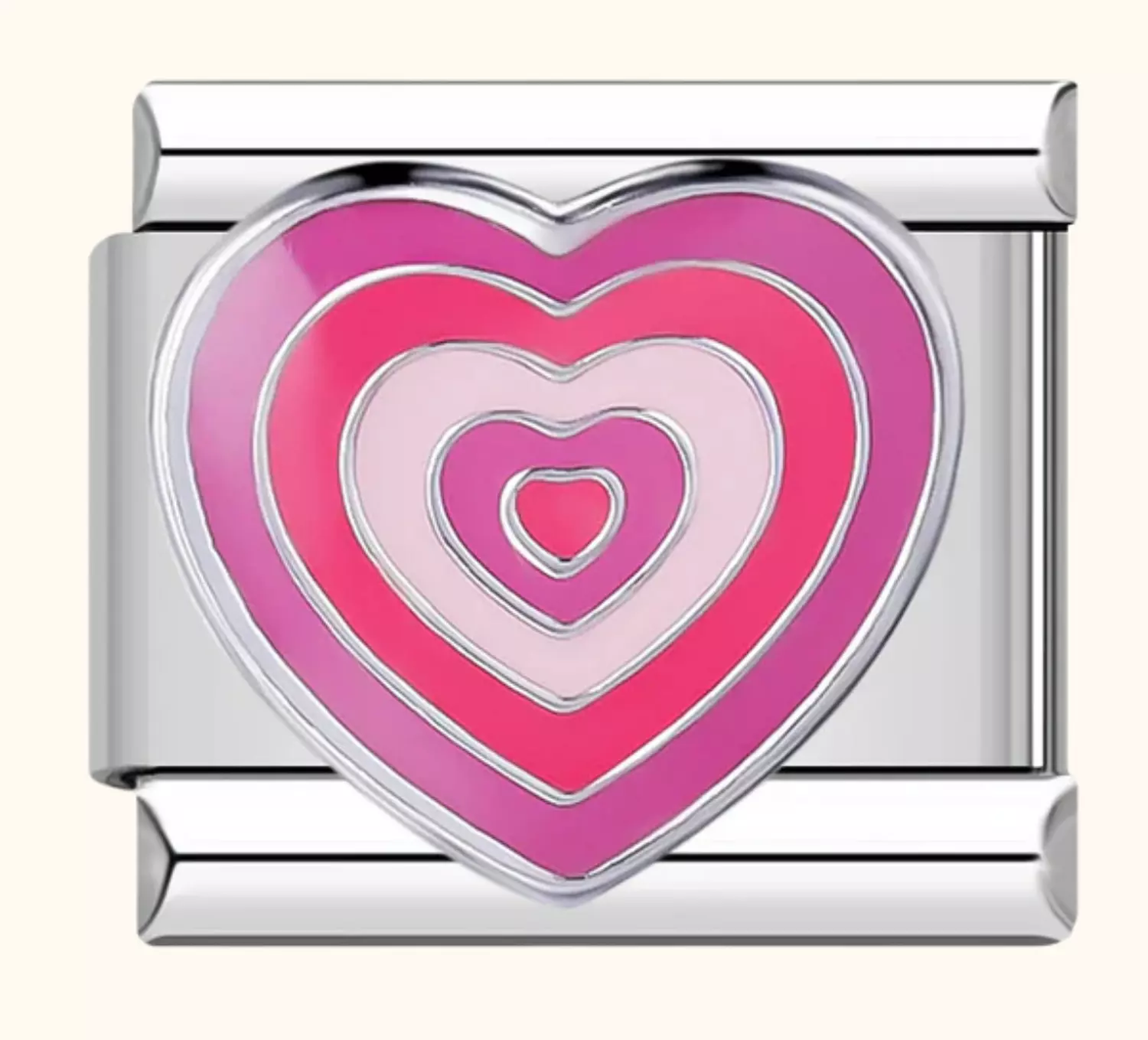 Purple pink heart charm image