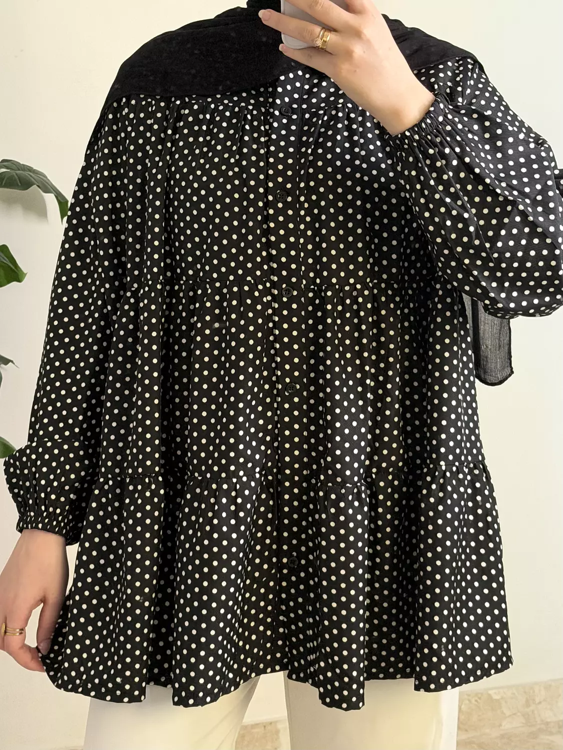 Ruffled Polka Dots Blouse 🖤 3