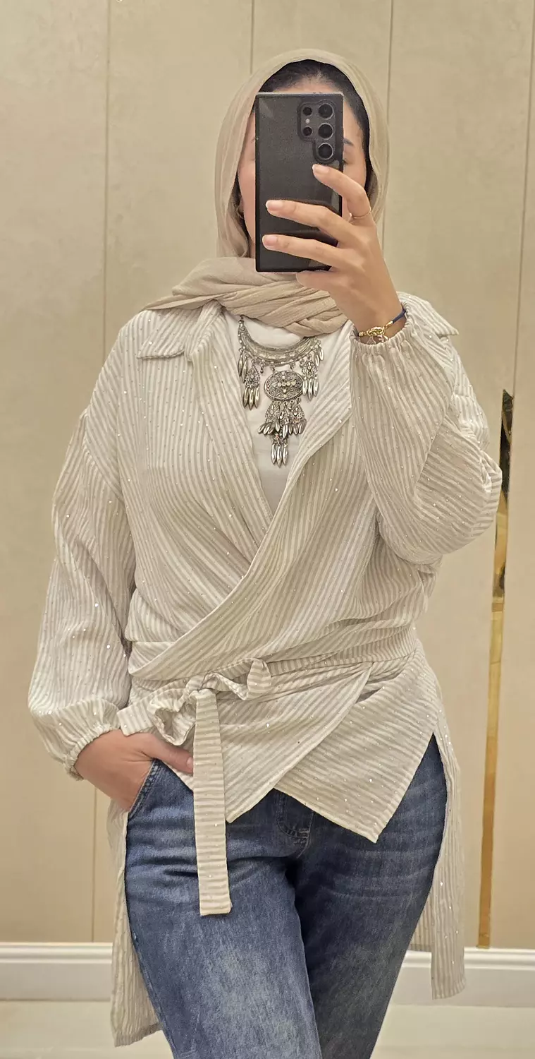 Chemise wrapped strass hover image