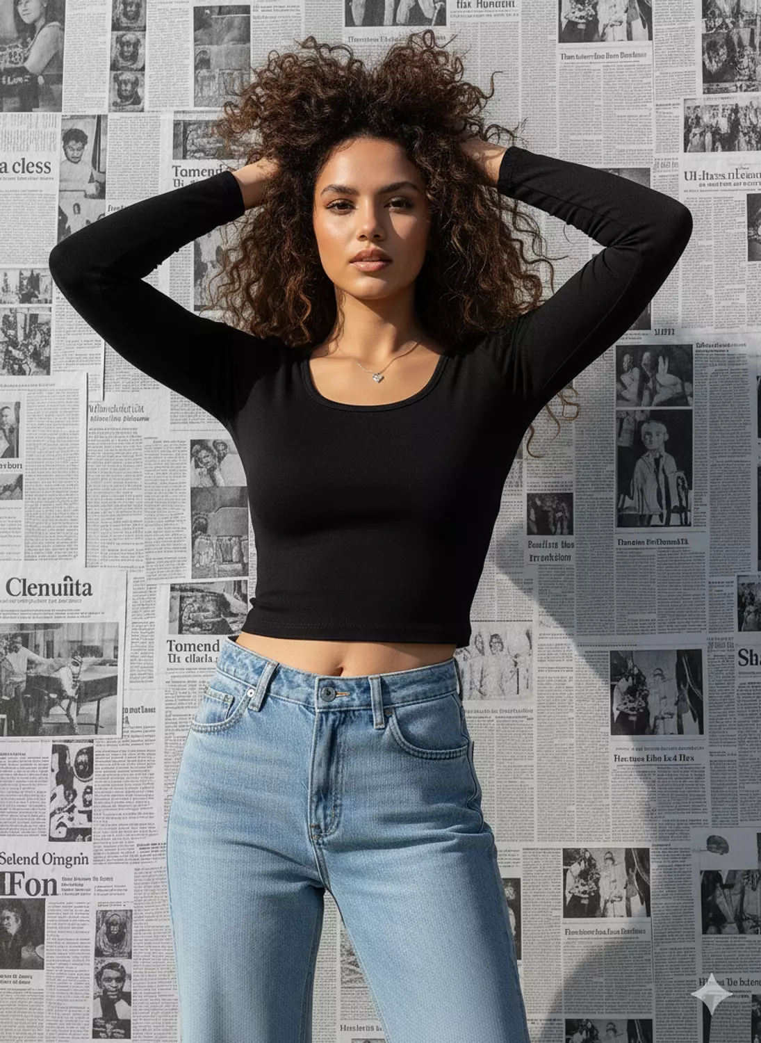 Black Cotton Basic Top 1