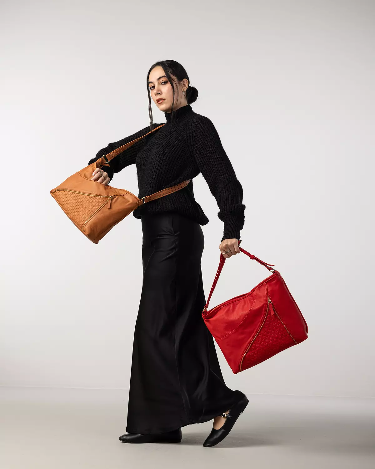 The Woven Zippered Crossbody Bag image