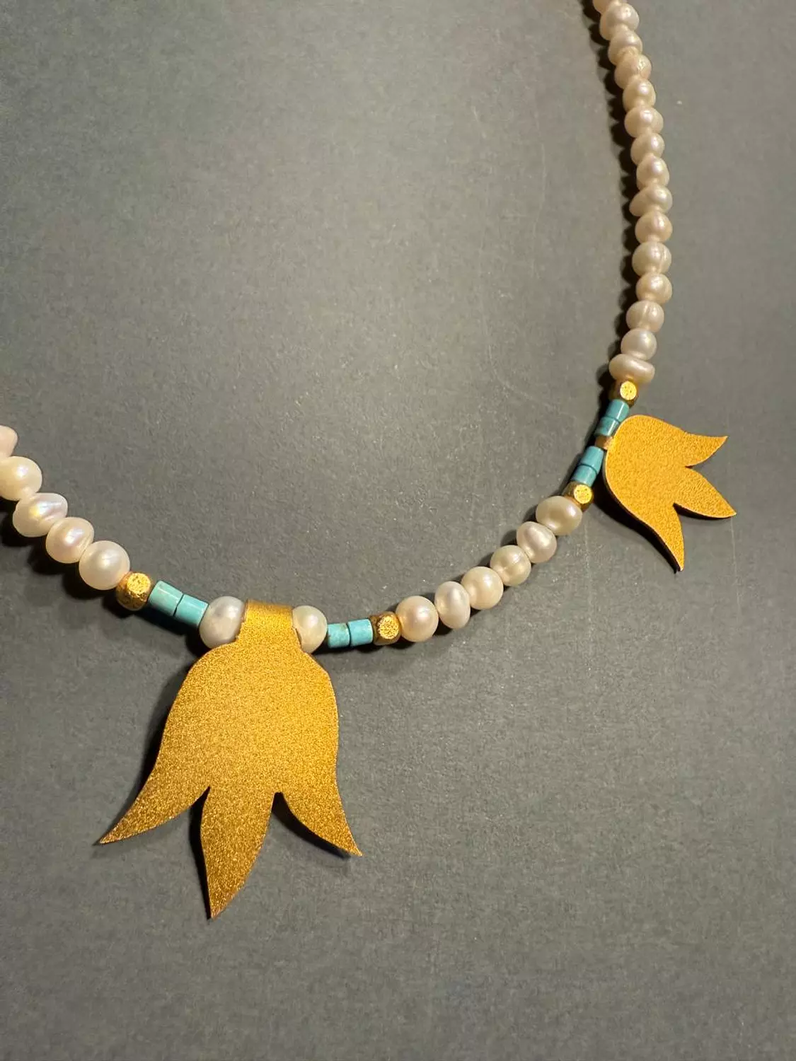 Pearl lotus necklace 2