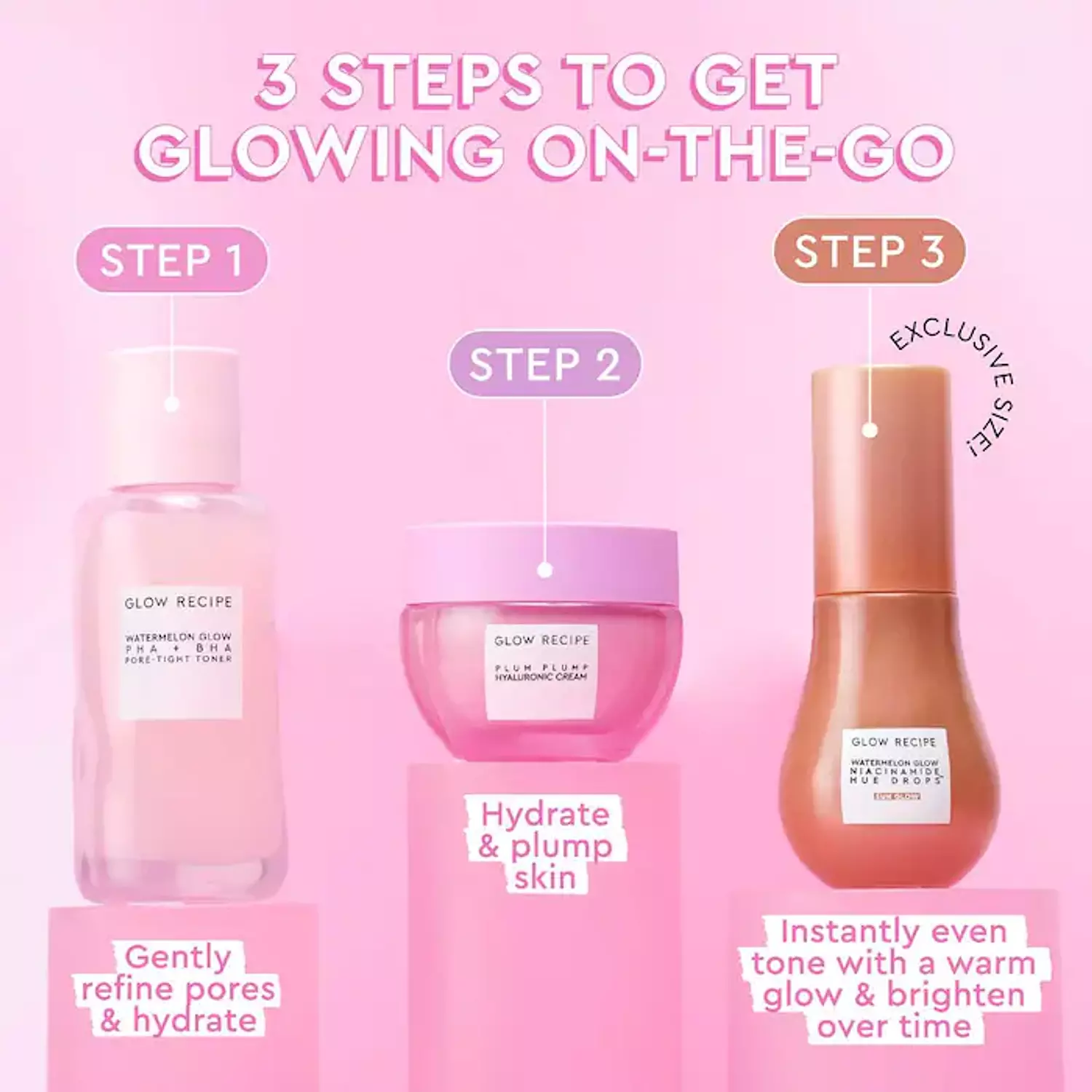 Glow Recipe Get Glowing With Me™ Kit by Katie Fang with Hue Drops Tinted Serum 2