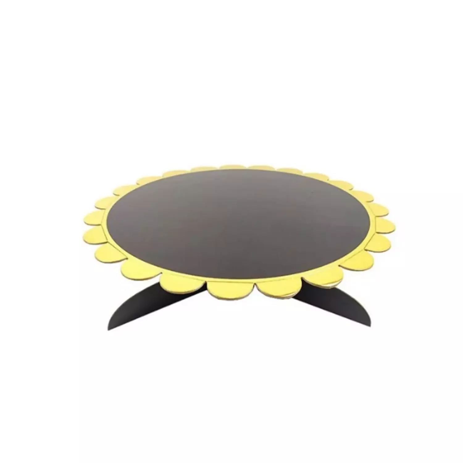 Black With Gold Border Cake Stand image