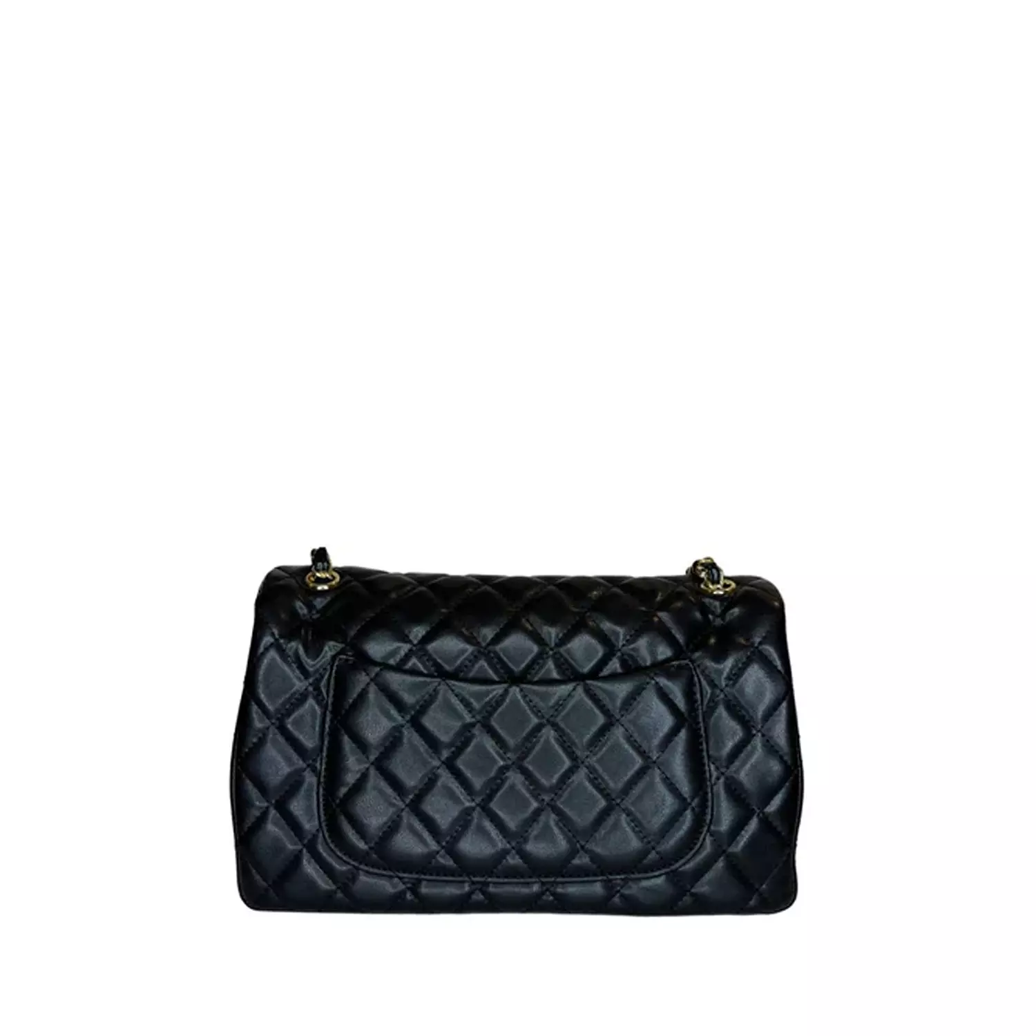  black Chanel Classic Flap Bag in quilted leather with gold-tone hardware.  hover image