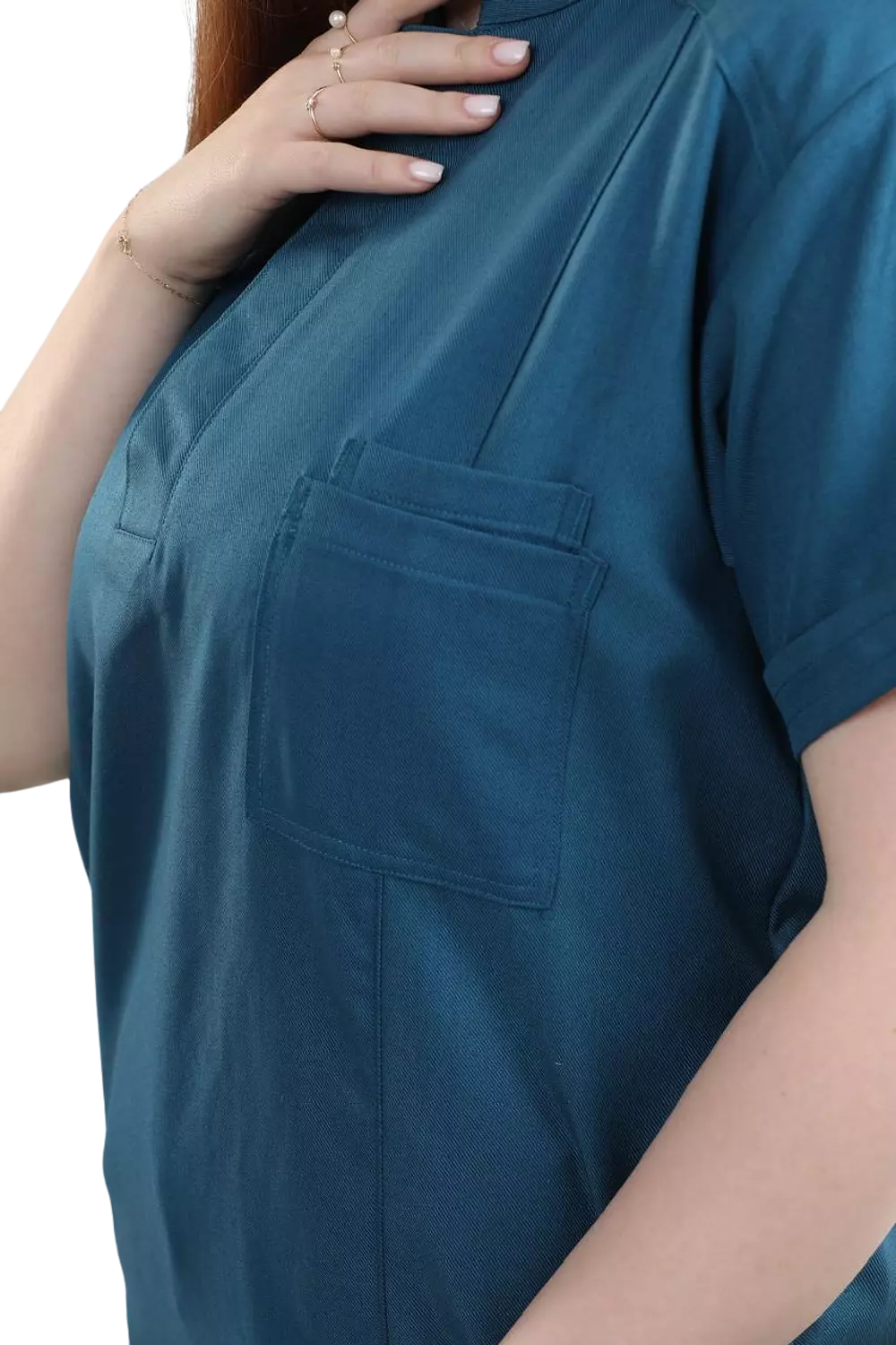 Petroleum Half Collar Scrub  13
