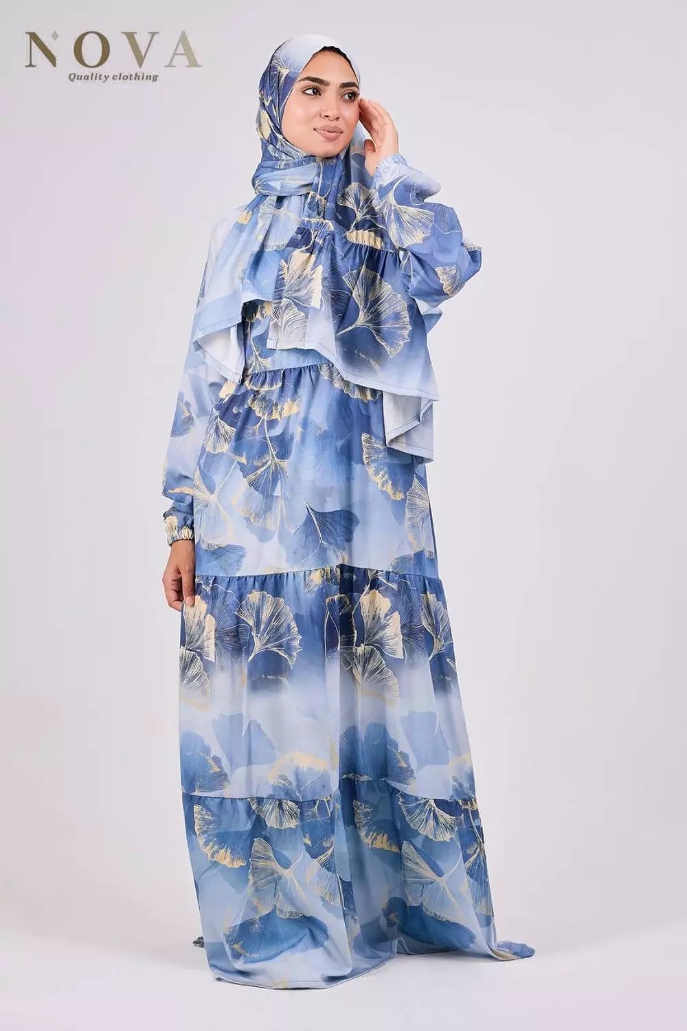 Blue soft dress image