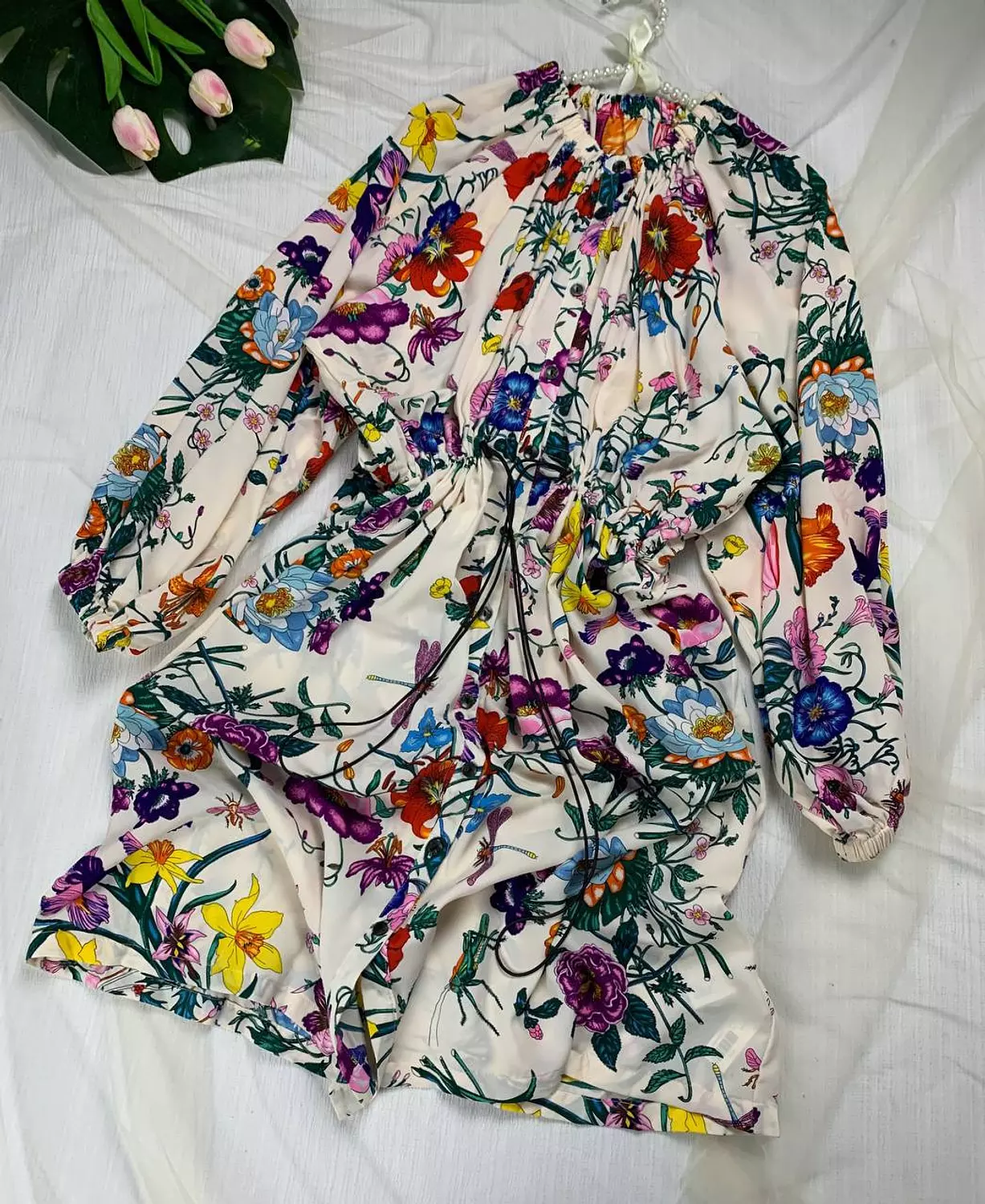 Oversized floral belted dress from Splash   Xs fit to 60k  S to 70k   image
