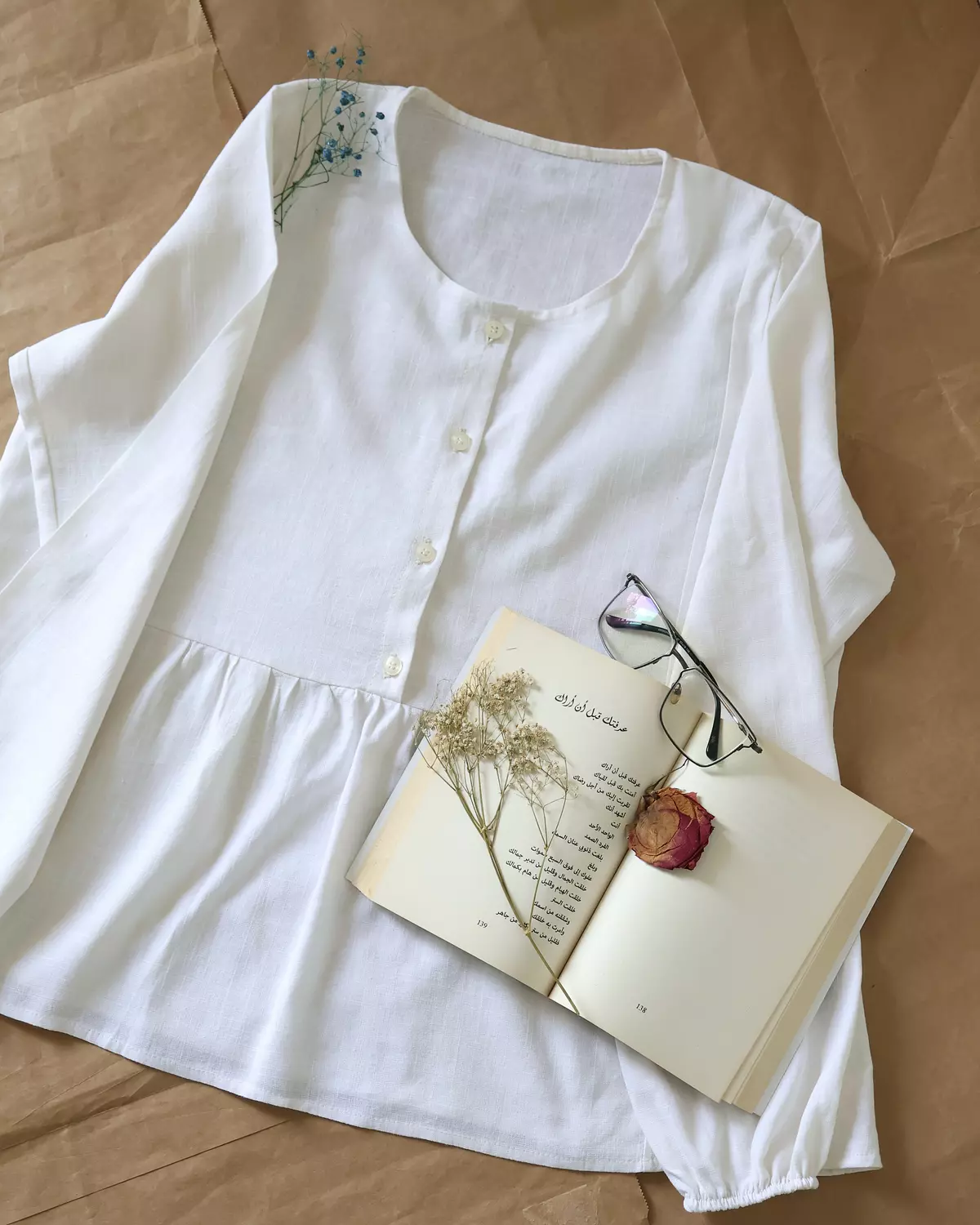 OFF WHITE LINEN BLOUSE image