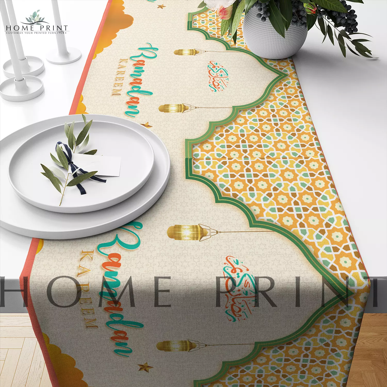 Water bottle cover - Ramadan Vibes - lanterns and Stars  image