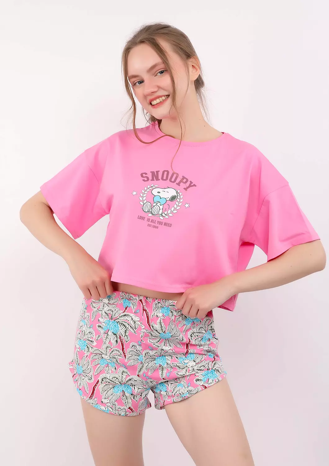 Snoopy Palms Shorts Pajama Set image