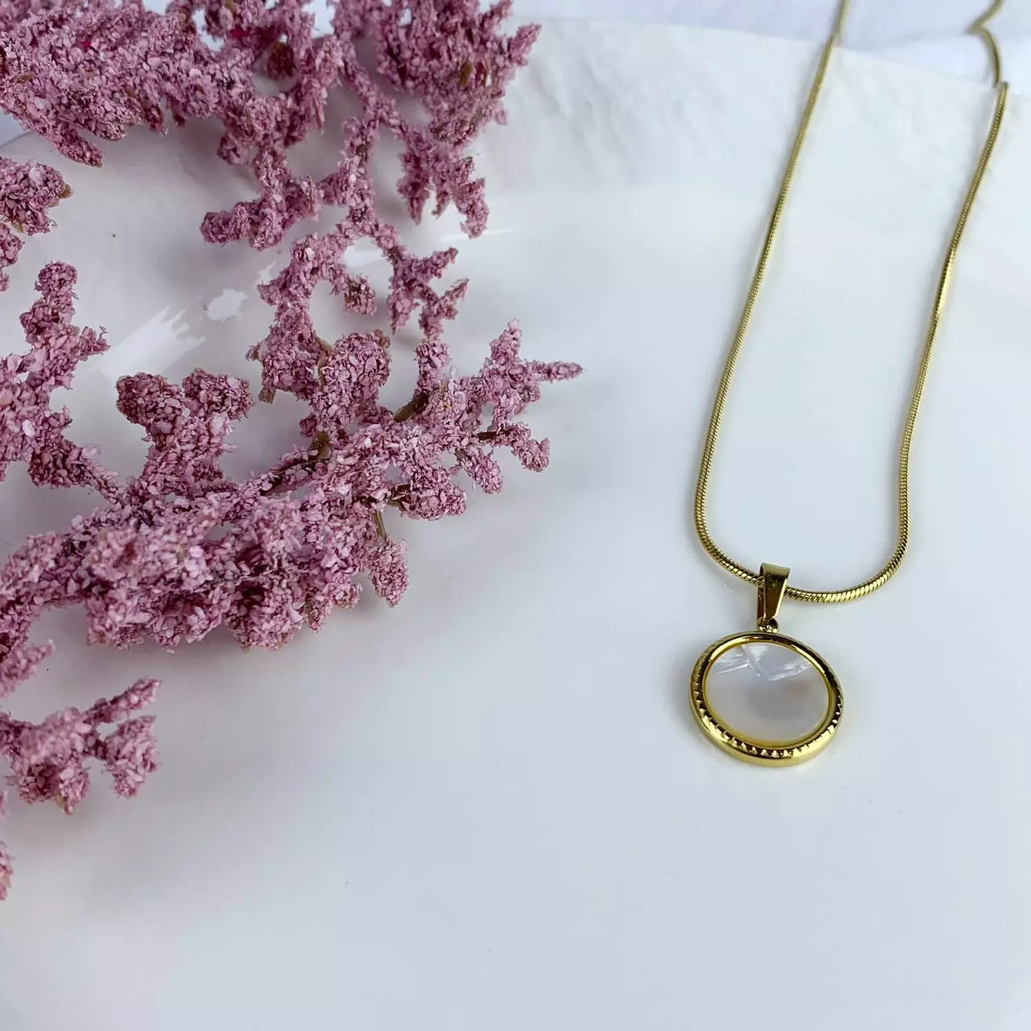 Stainless steel necklace hover image