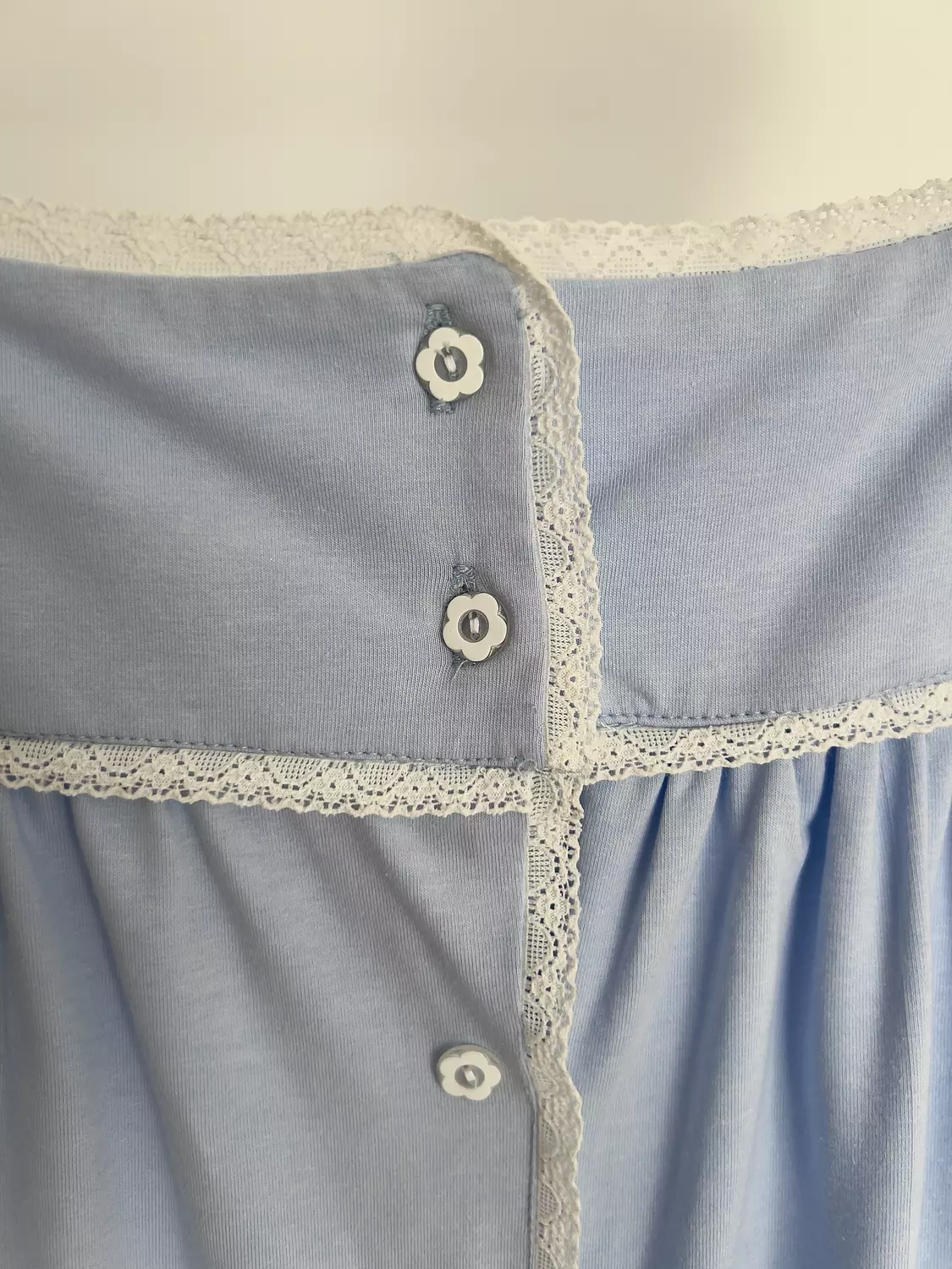 Sky Blue Lace Night Gown 6