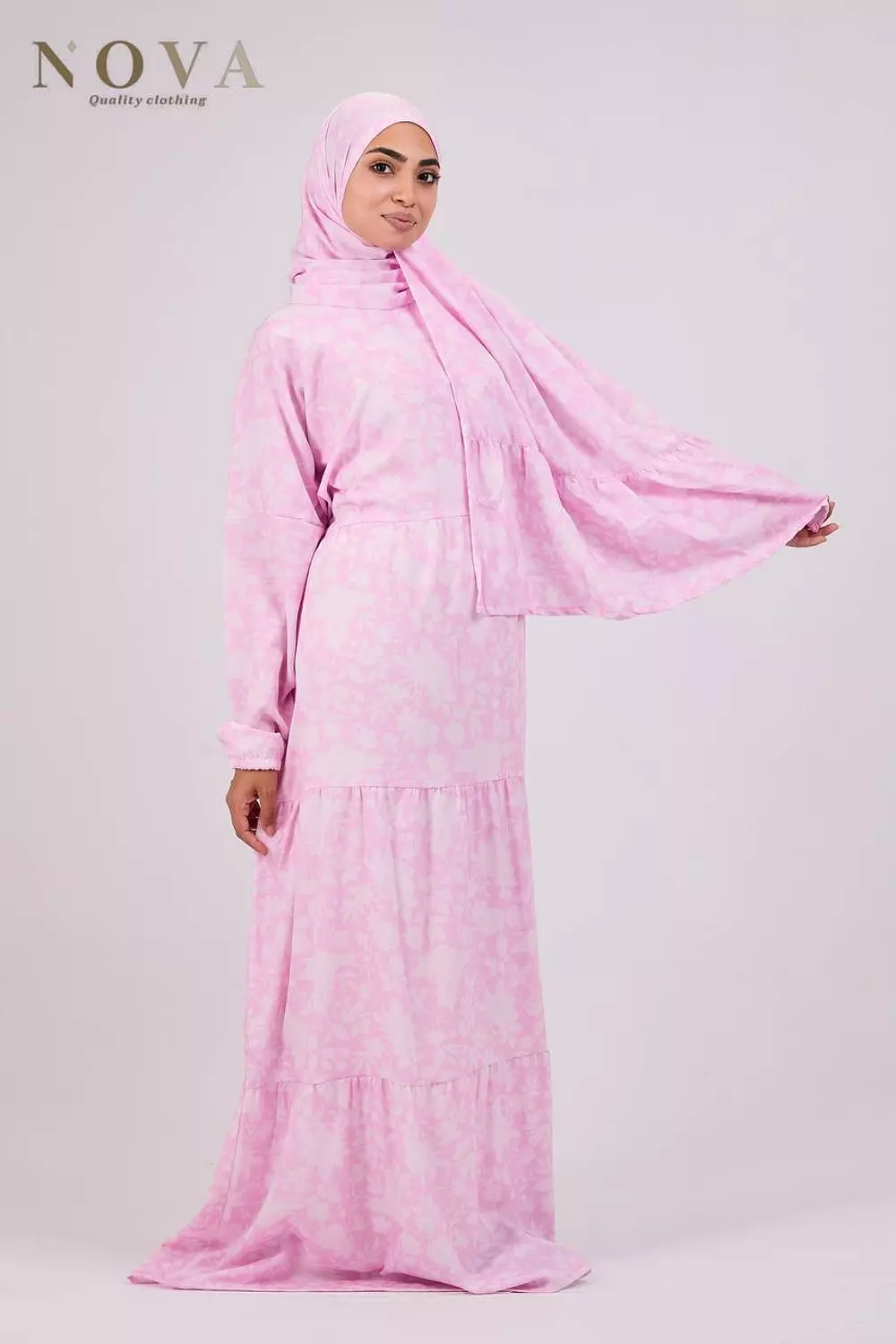 Pink soft dress image