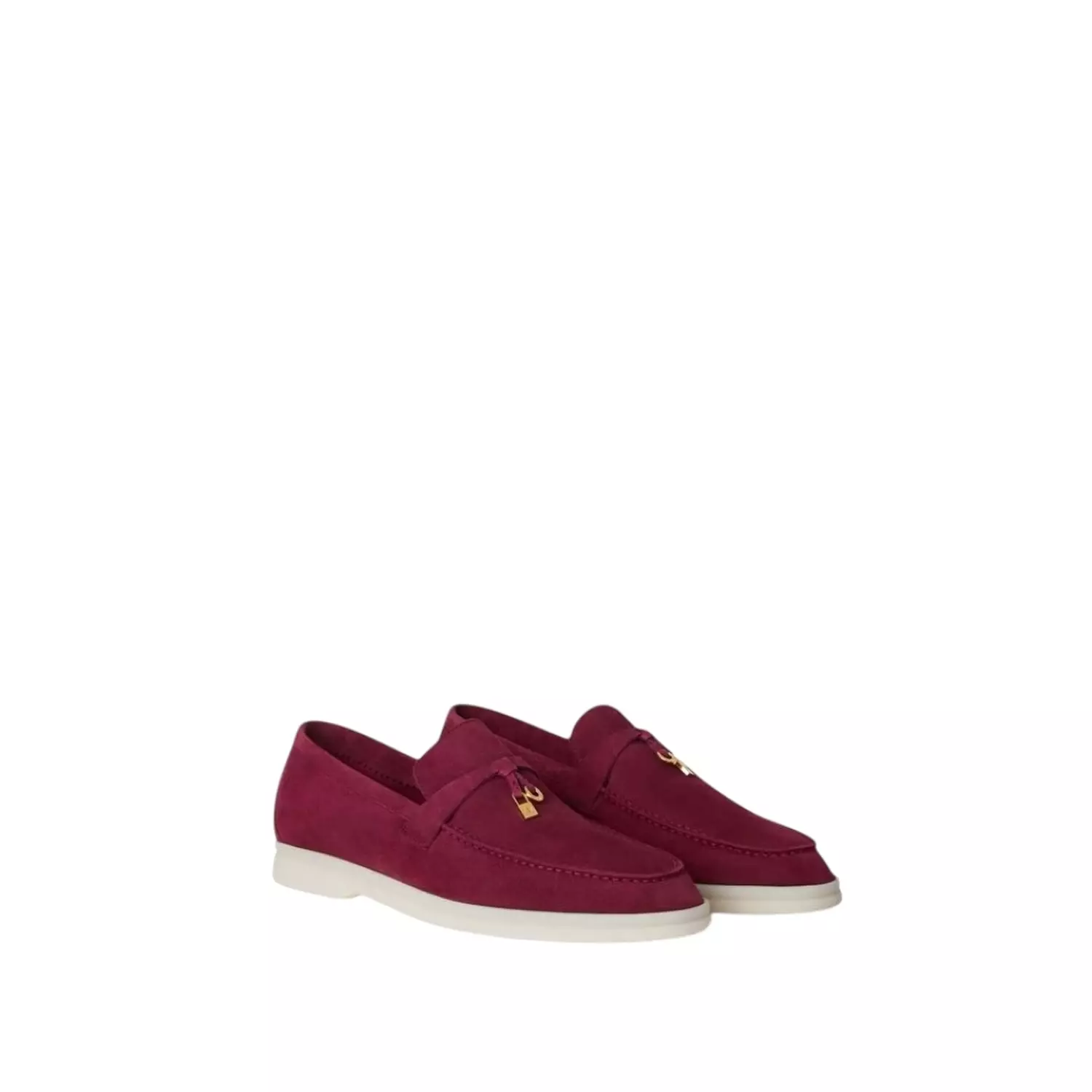 Loro Piana Summer Charms Walk Loafer Suede Bright Amaranth 5