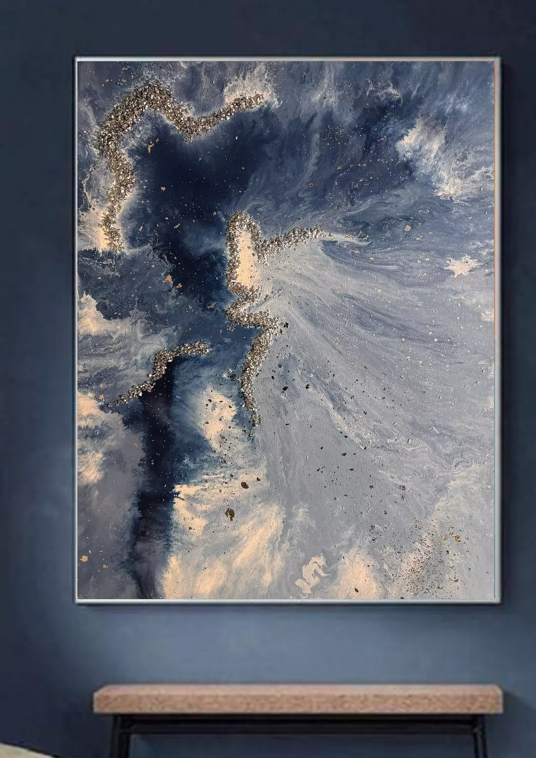 Magic marble sea wave image