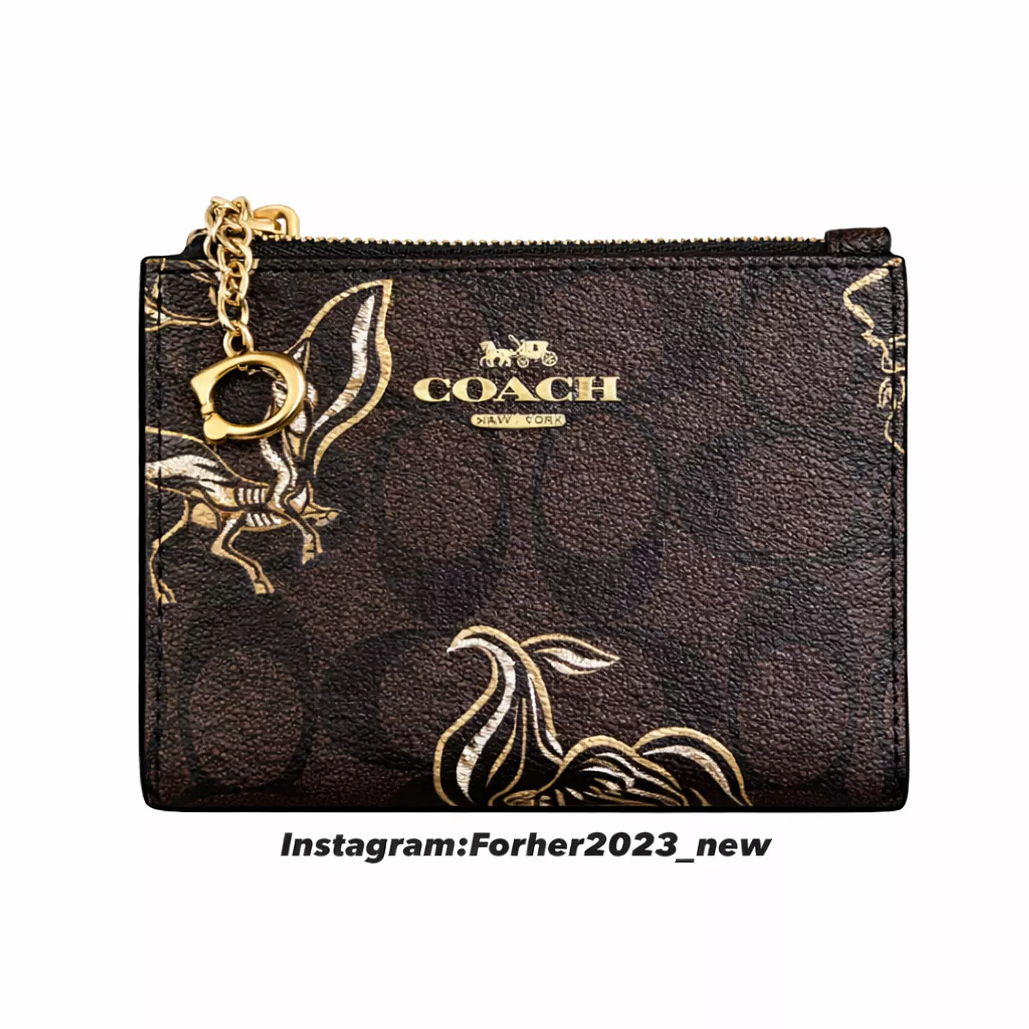 Coach bifold wallet yellow flower