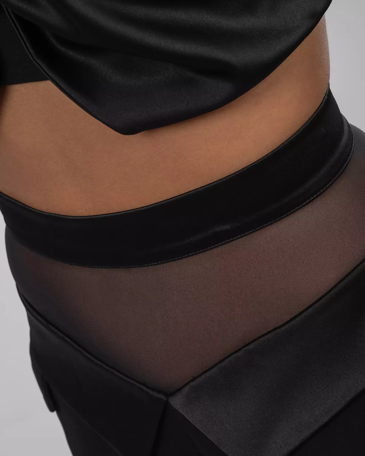 Black Stain Wide-Leg Trousers 5