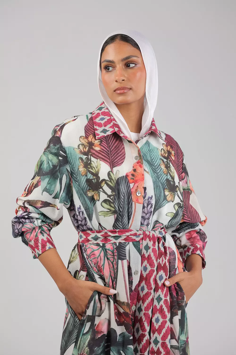 Tropical Linen Dress 11