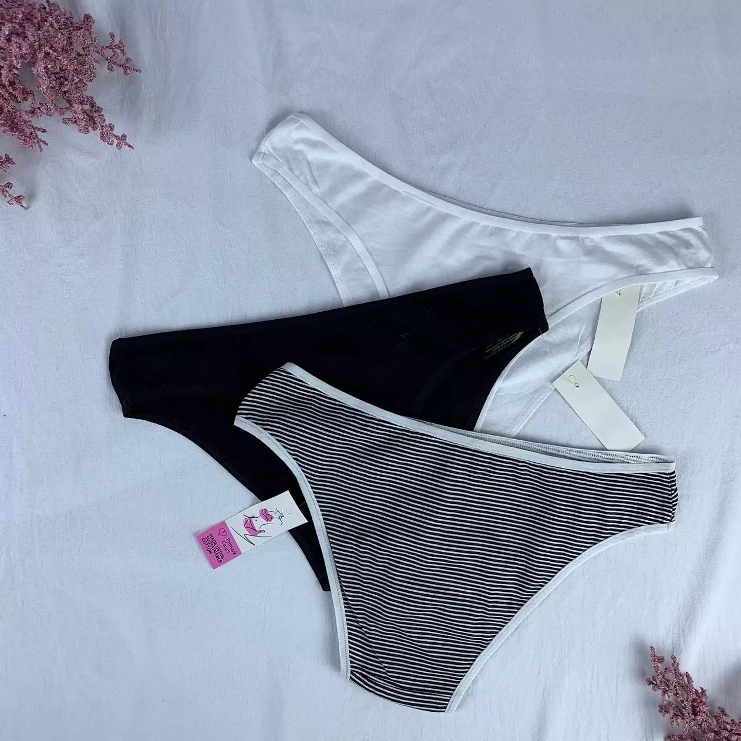 3 pieces cotton panty set from primark hover image