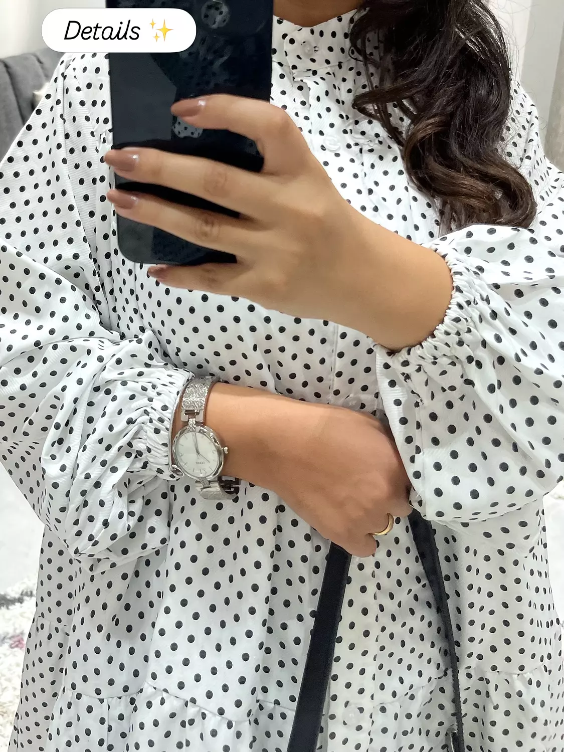 Ruffled Polka Dots Blouse 🤍  4