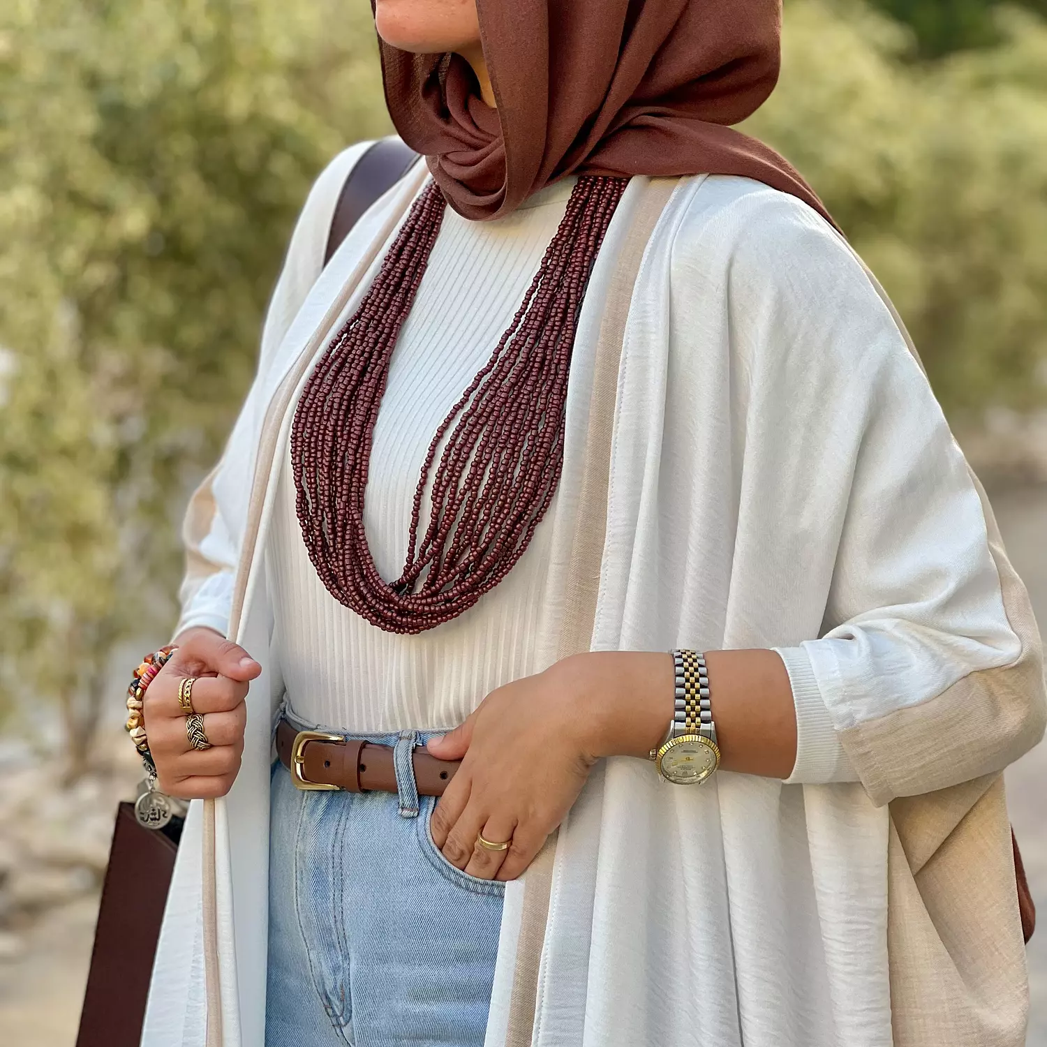 Bisque Abaya  image