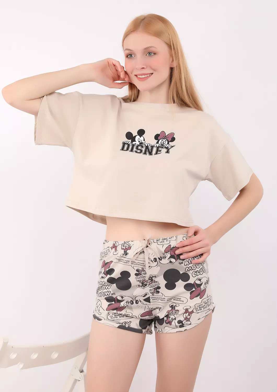 S229 Mickey Comics Short Pajama Set 1