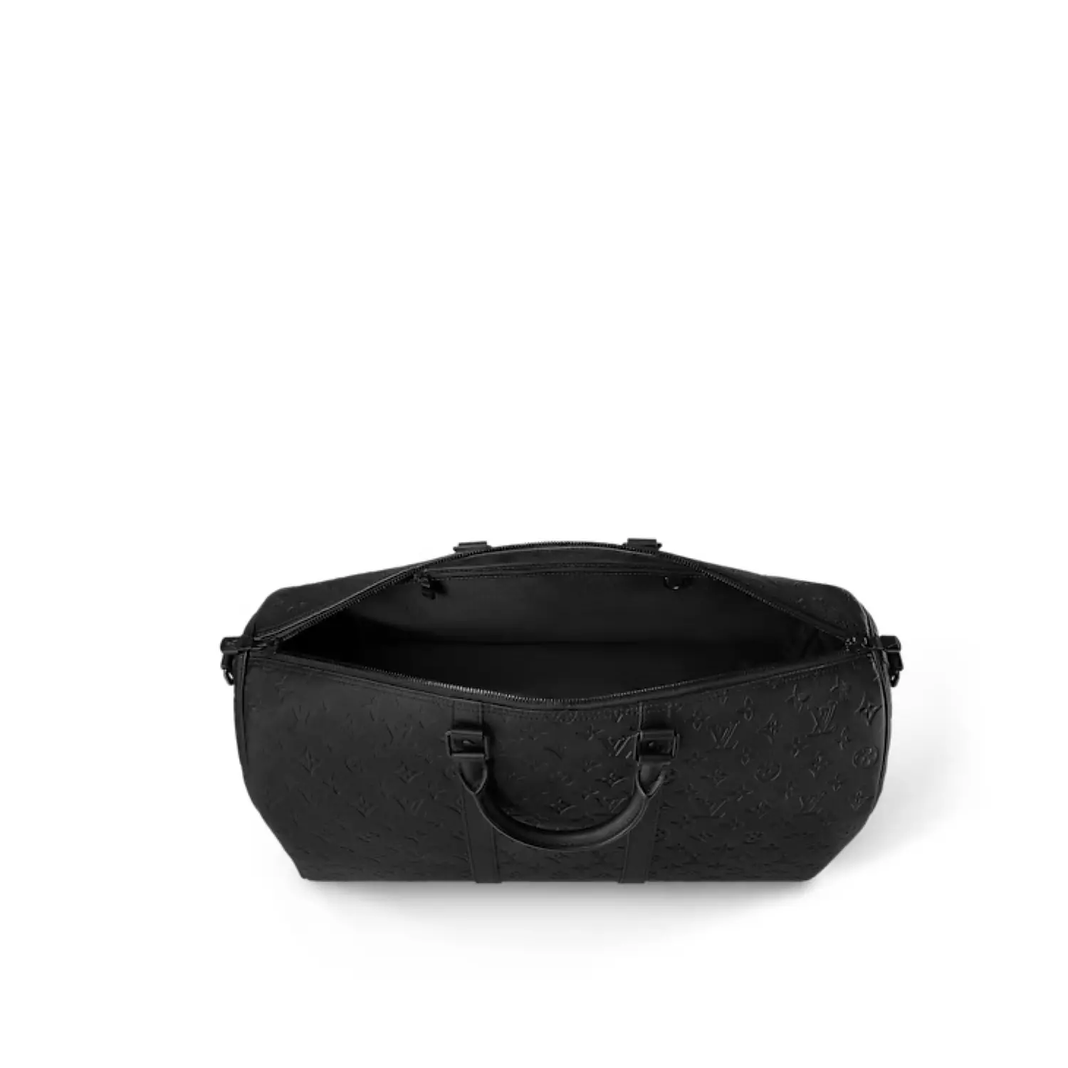 LOUIS VUITTON BLACK KEEPALL BANDOULIÈRE DUFFLE hover image