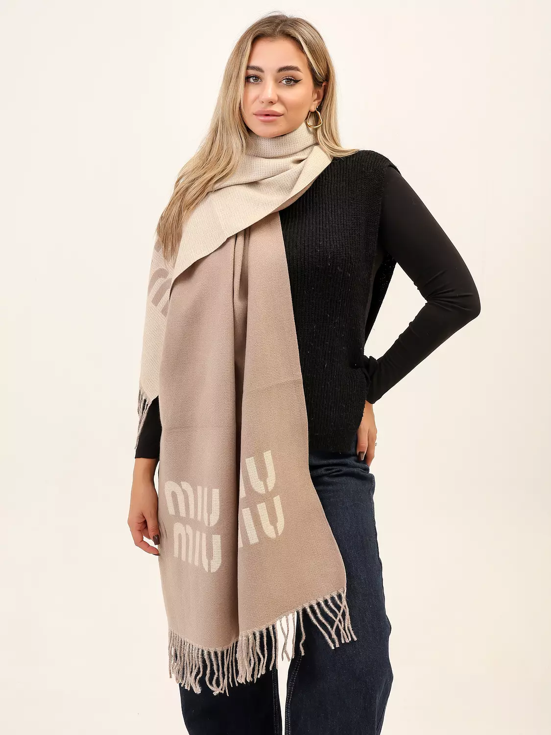 MIU MIU WOOL SHAWL 3